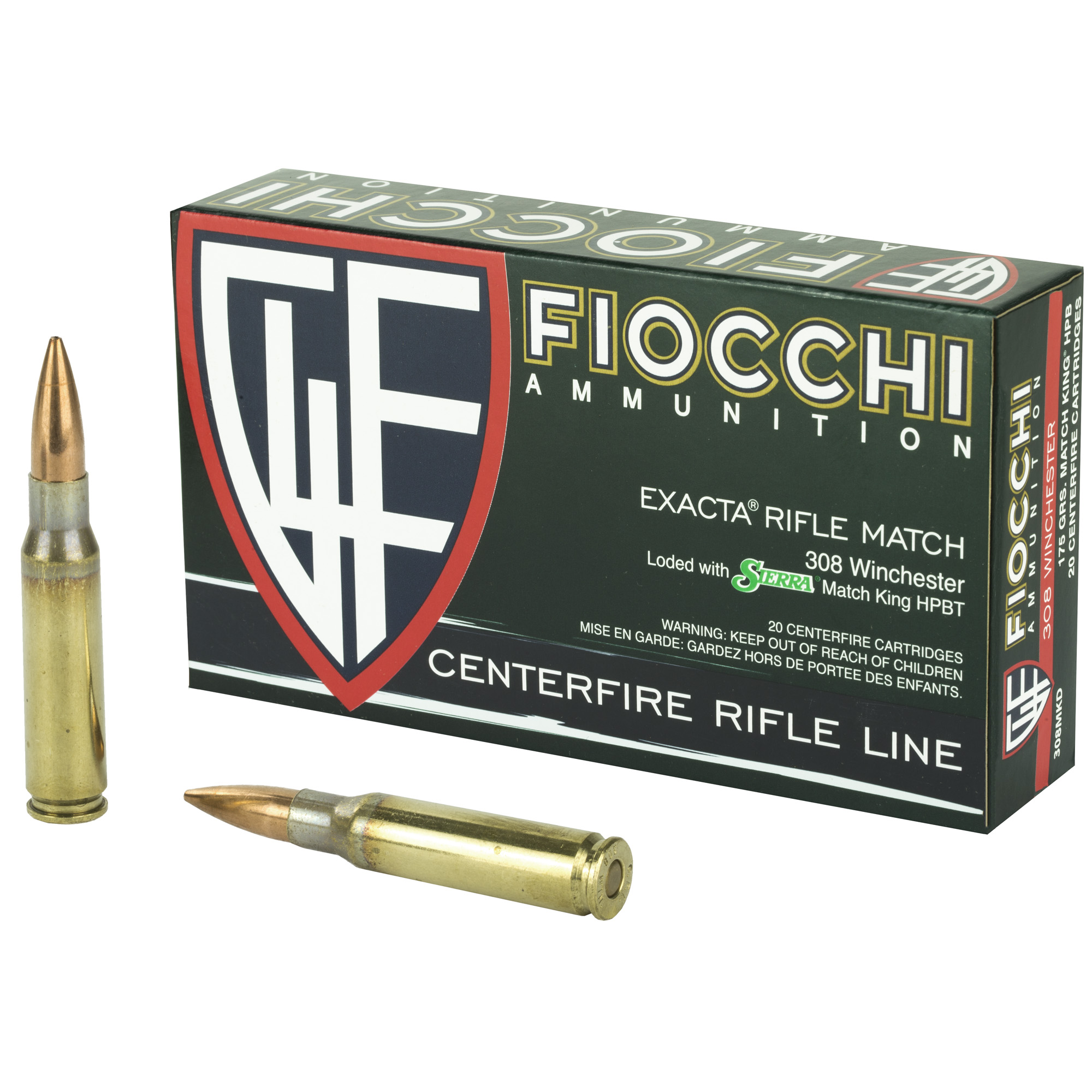 Fiocchi 308win 175 Grain HPBT Mk 20/200 bulk ammo product image