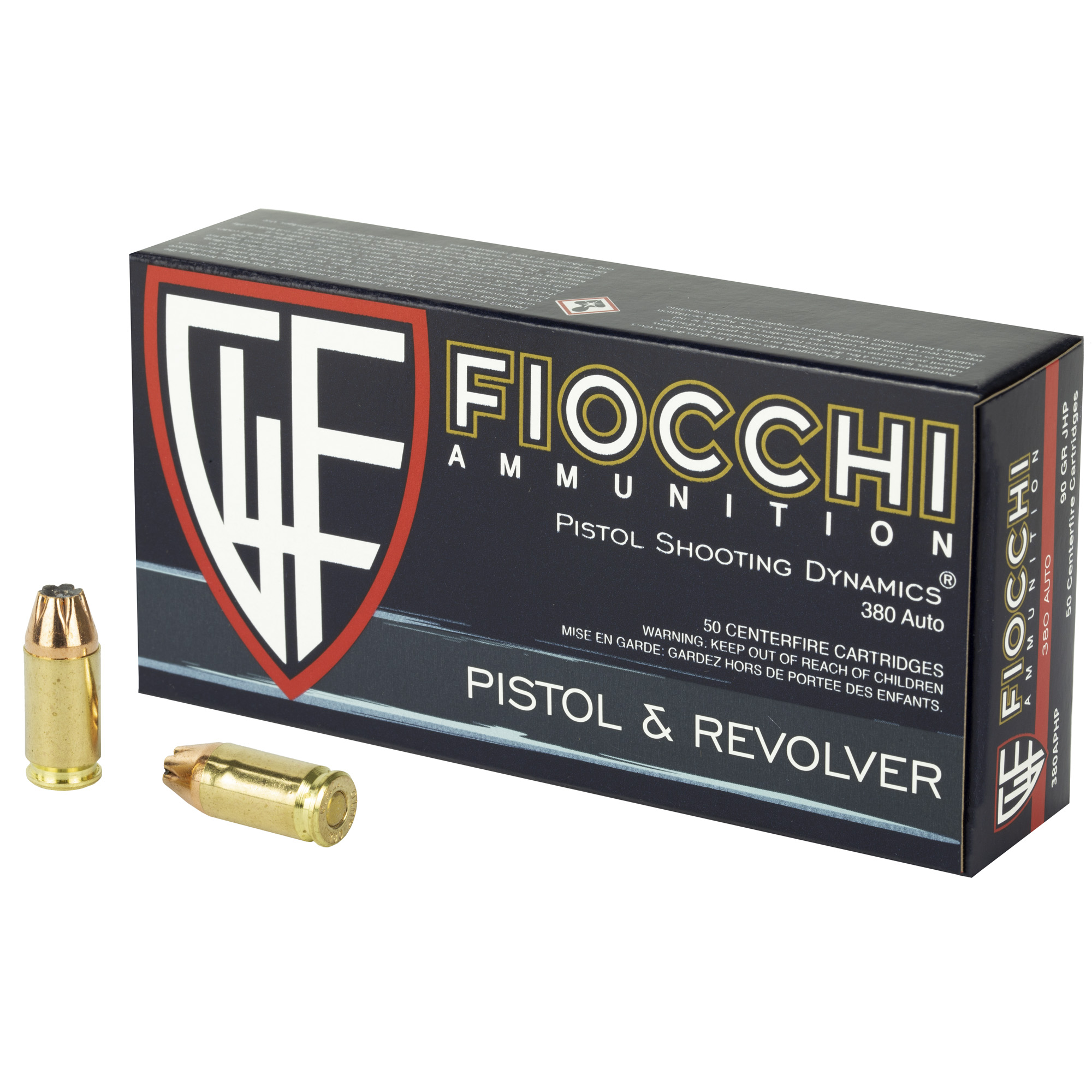 Fiocchi 380 ACP 90 Grain JHP 50/1000 bulk ammo product image