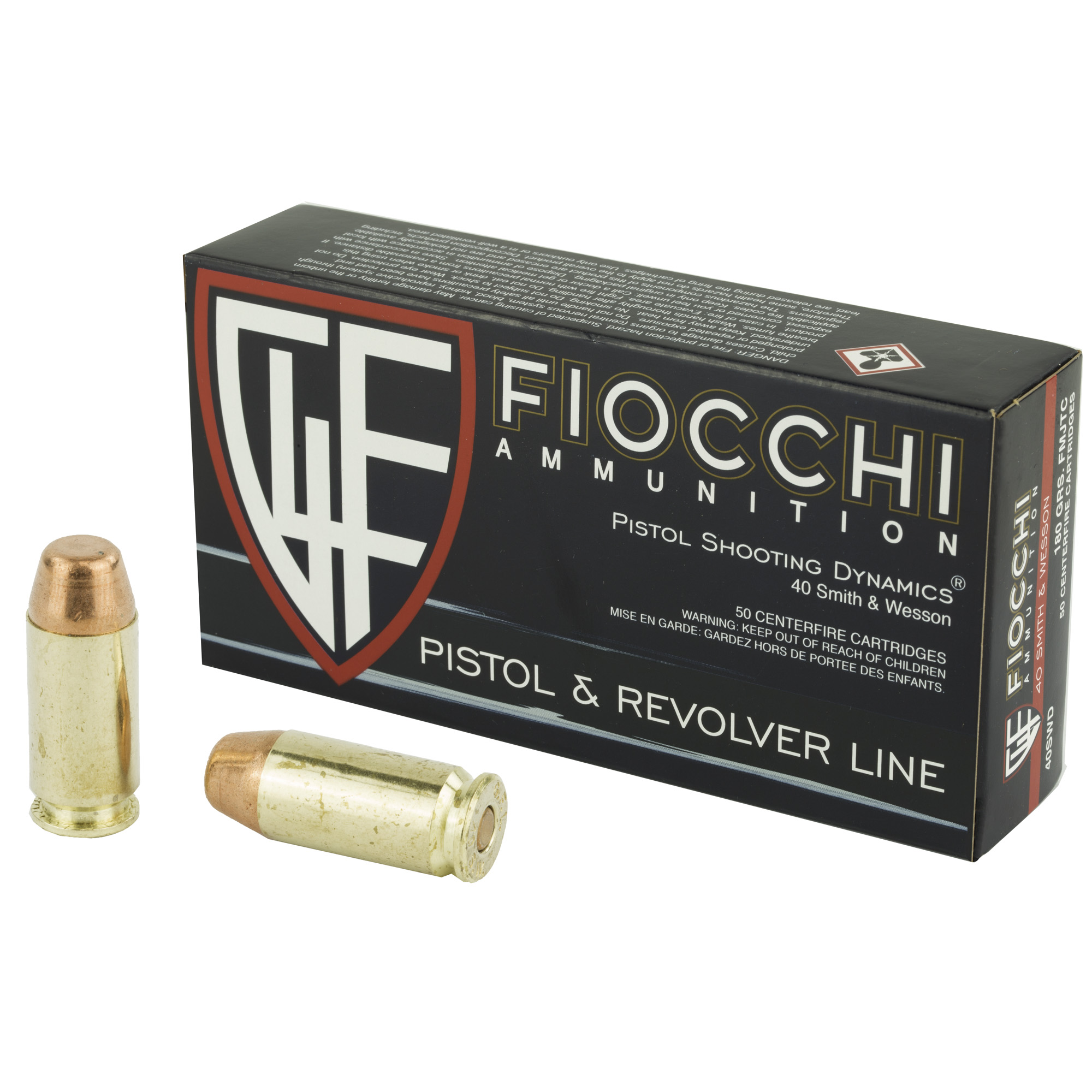 Fiocchi 40sw 180 Grain FMJ 50/1000 bulk ammo product image