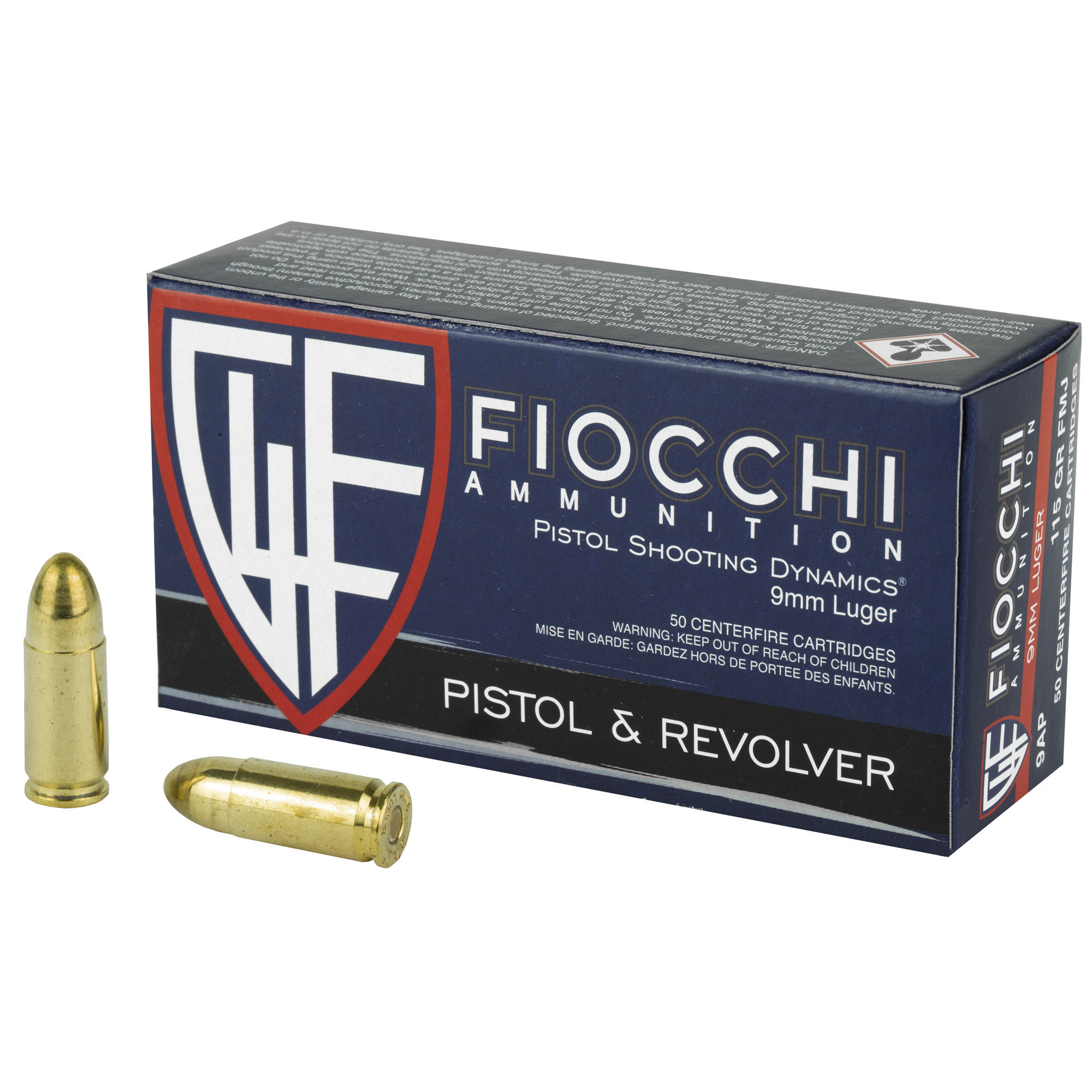 Fiocchi 9mm 147 Grain FMJ 50/1000 bulk ammo product image