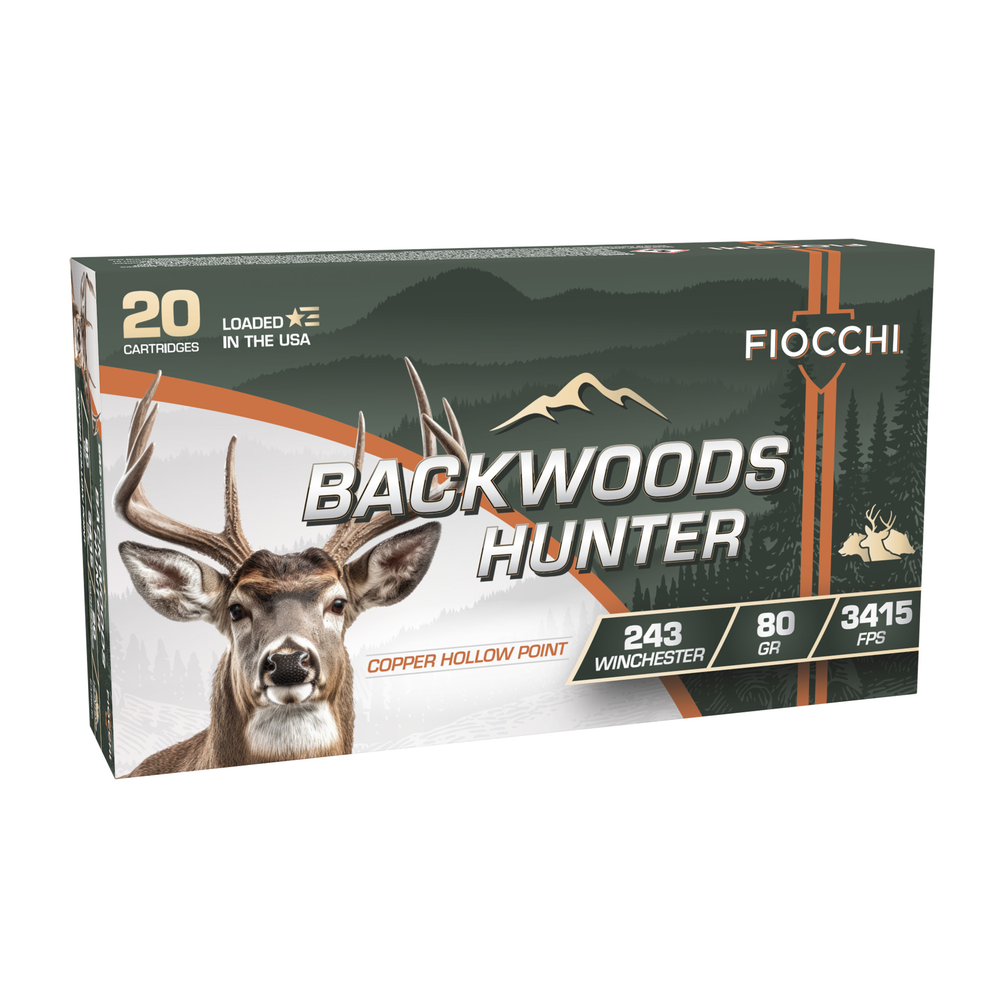Fiocchi Bkwd Hntr 243win 80 Grain 20/200 bulk ammo product image