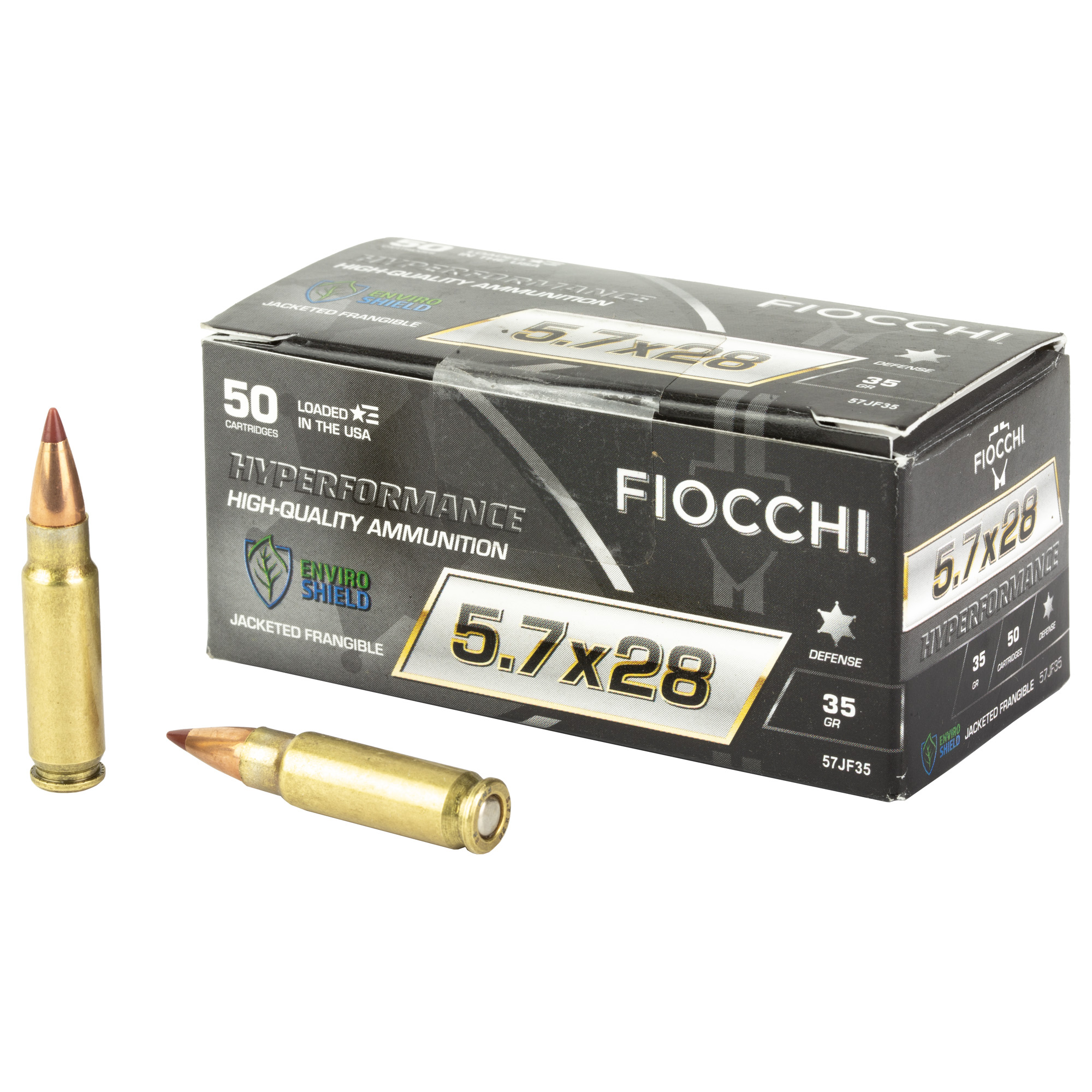 Fiocchi HP 5.7x28mm 35 Grain Jf 50/500 bulk ammo product image