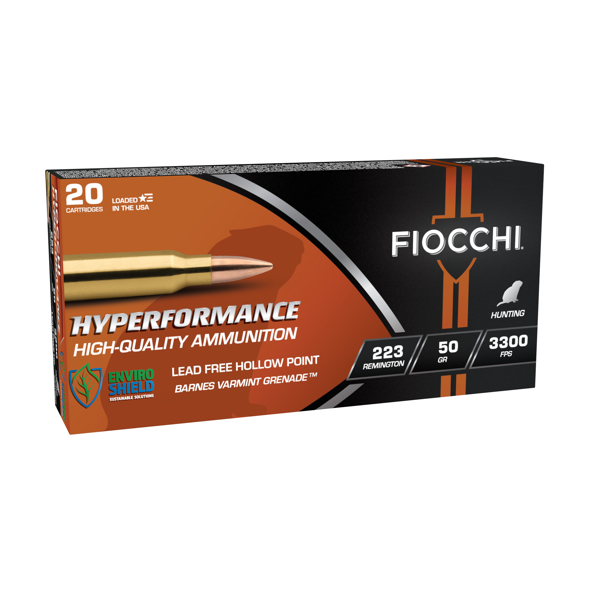 Fiocchi Hypr 223rem 50 Grain HP 20/200 bulk ammo product image