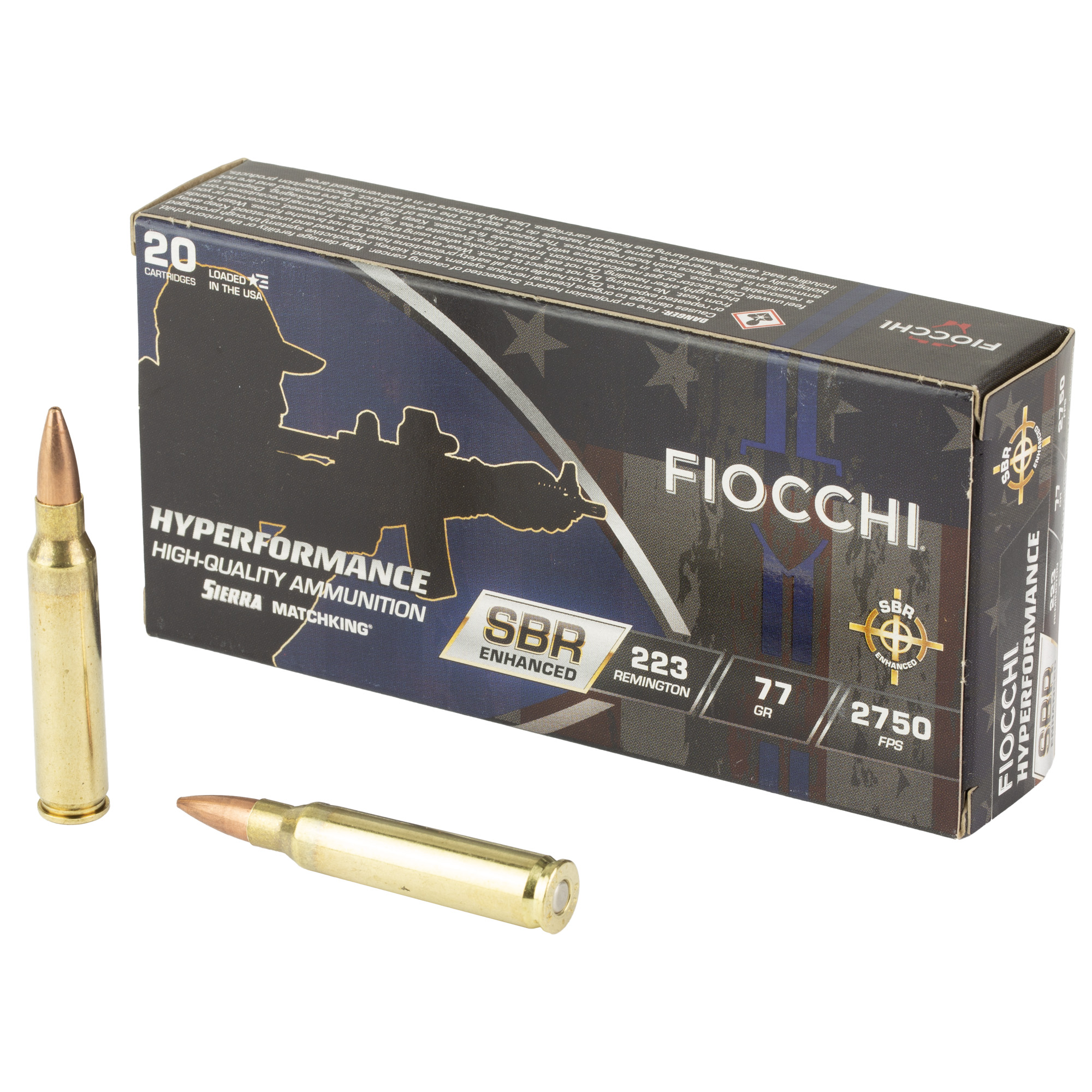 Fiocchi Hypr Sbr 223rem 77 Grain 20/200 bulk ammo product image