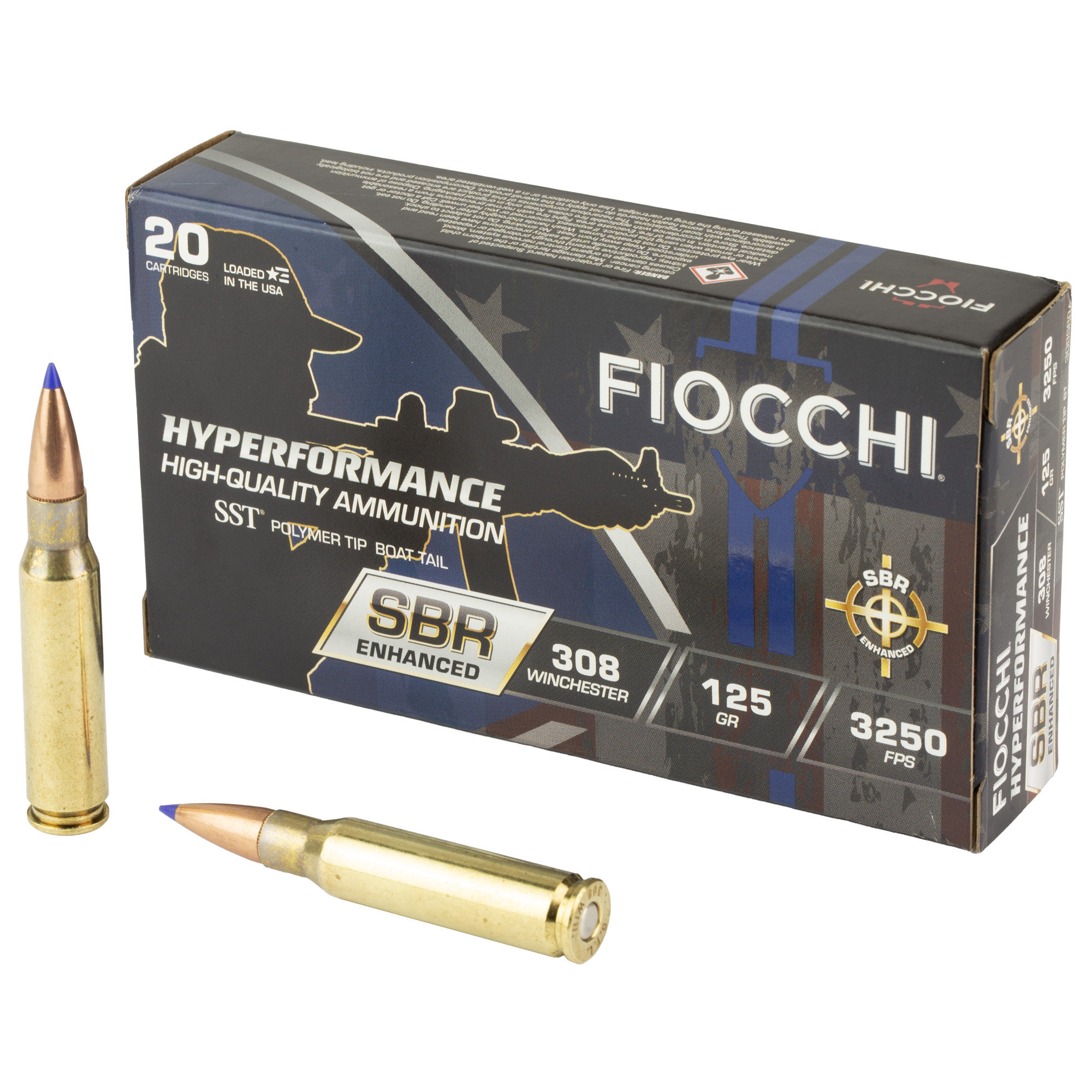 Fiocchi Hypr Sbr 308win 125 Grain 20/200 bulk ammo product image