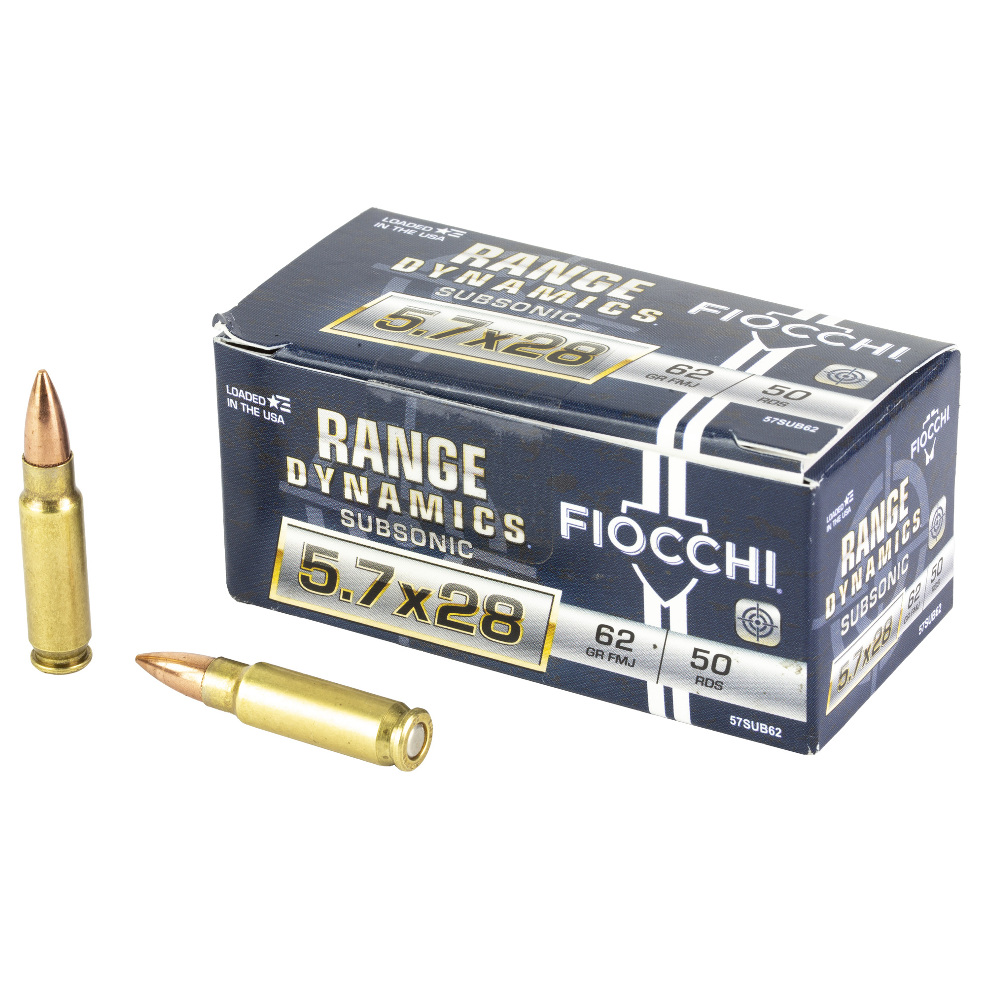 Fiocchi Rp 5.7x28mm 62 Grain FMJ 50/500 bulk ammo product image