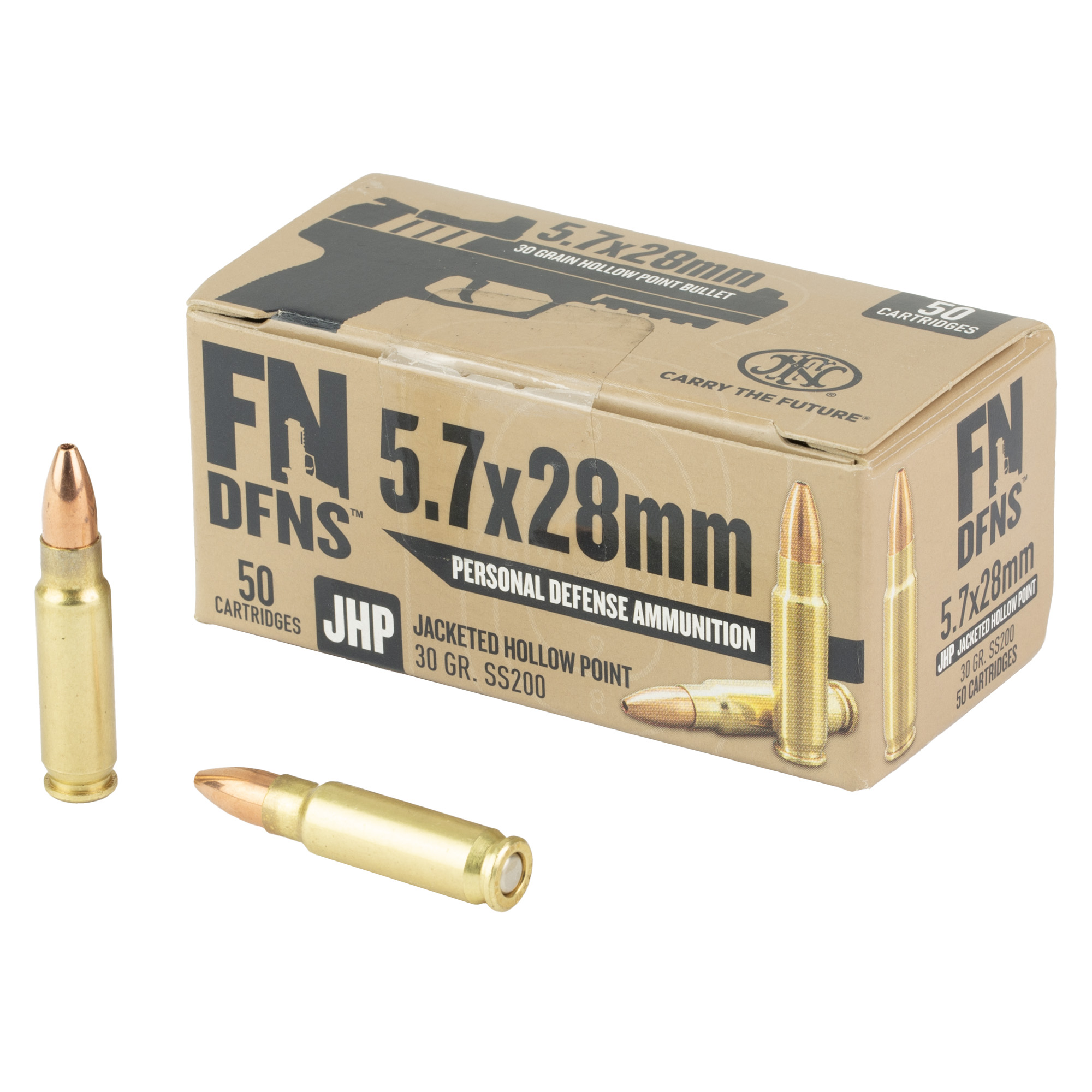 FN Dfns Ss200 5.7x28mm 30 Grain 50/500 bulk ammo product image
