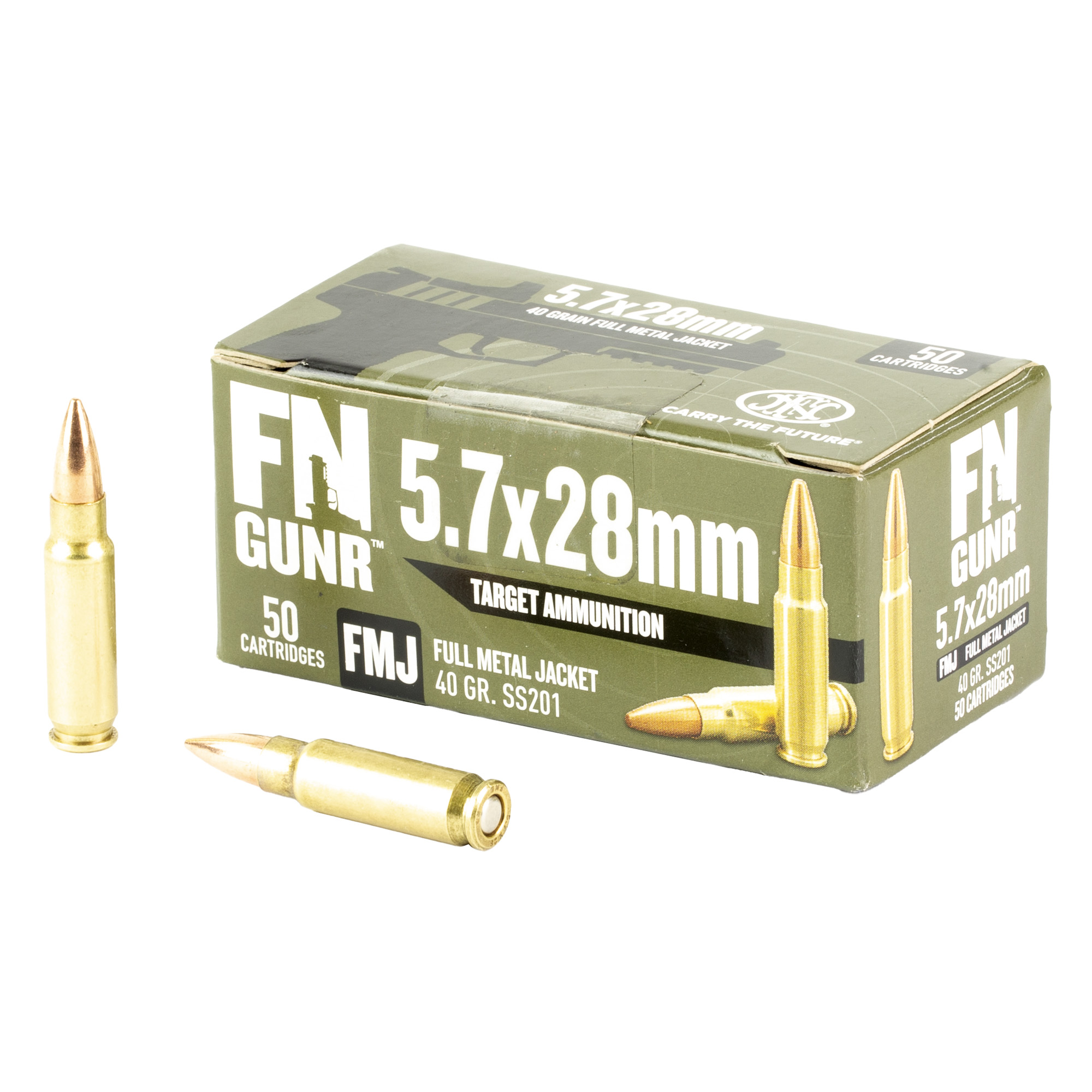 FN Gunr Ss201 5.7x28mm 40 Grain 50/500 bulk ammo product image