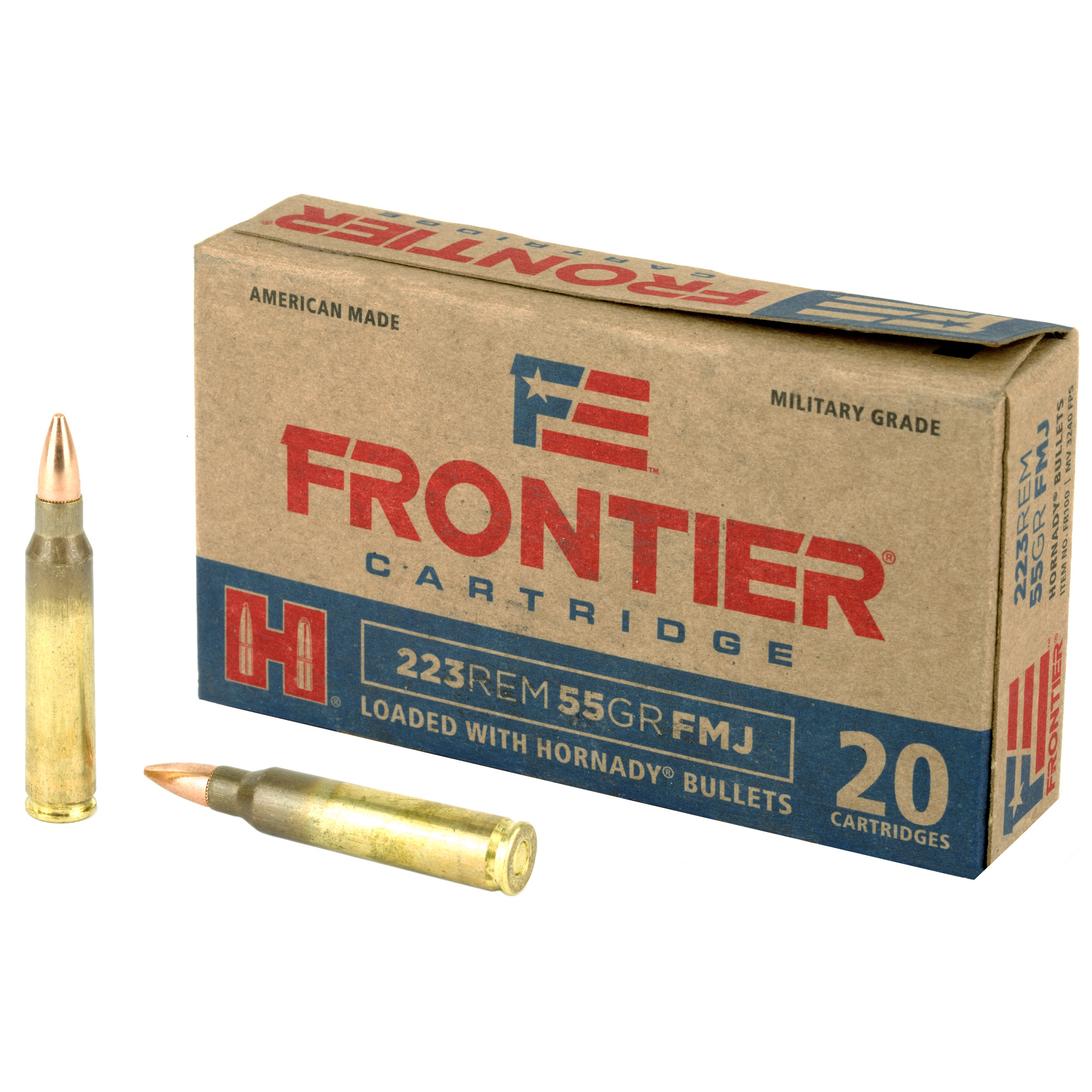 Frontier 223rem 55 Grain FMJ 20/500 bulk ammo product image
