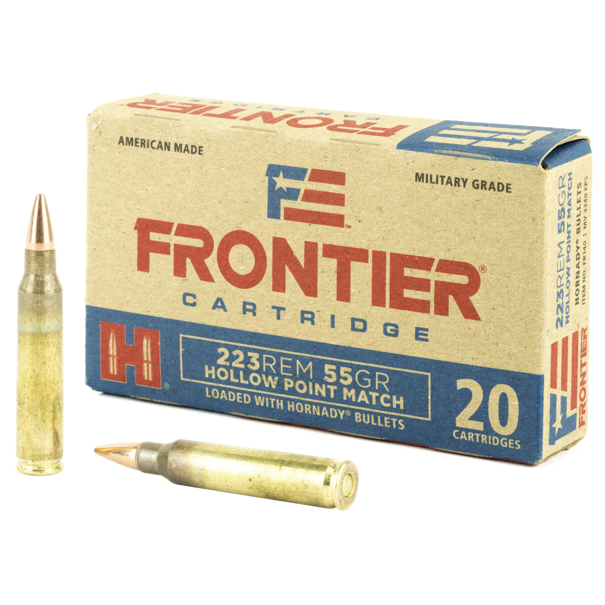 Frontier 223rem 55 Grain HP Match 20/500 bulk ammo product image