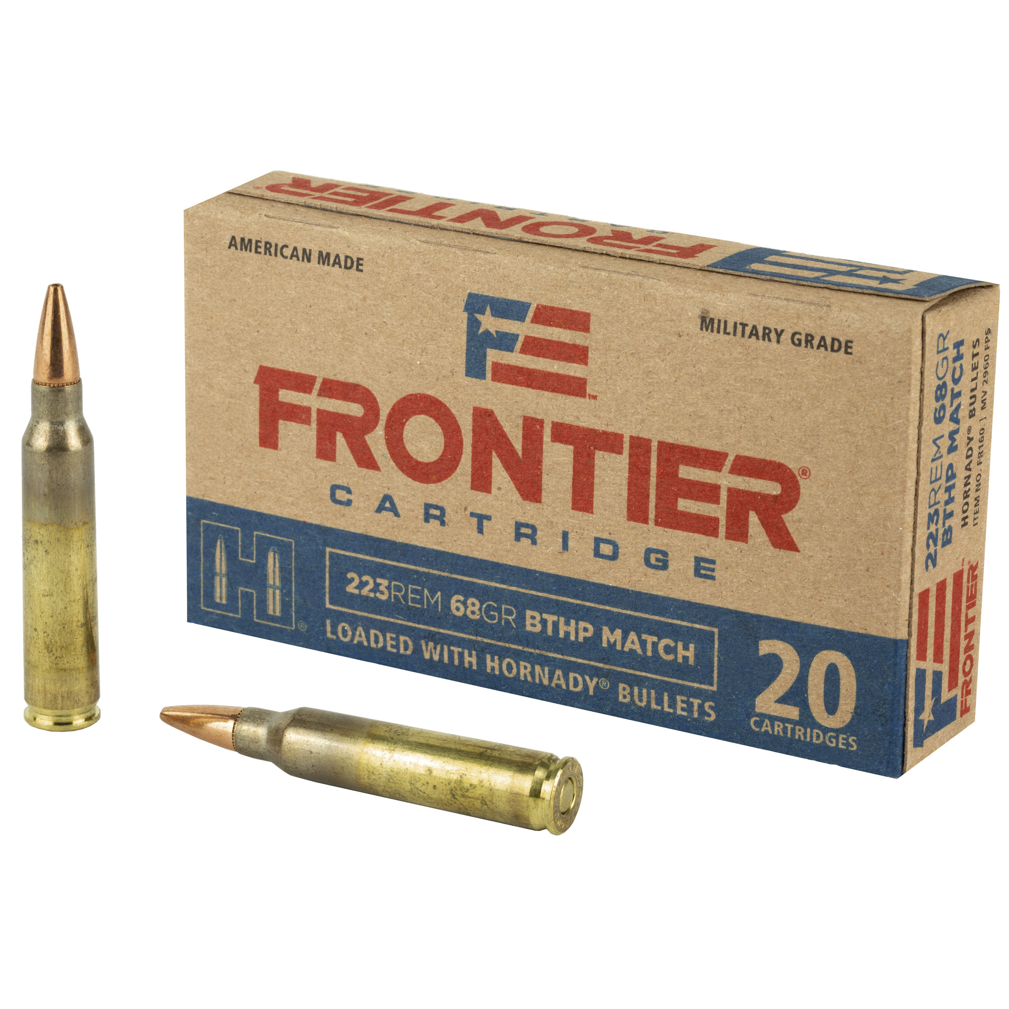 Frontier 223rem 68 Grain BTHP Mtch 20 bulk ammo product image
