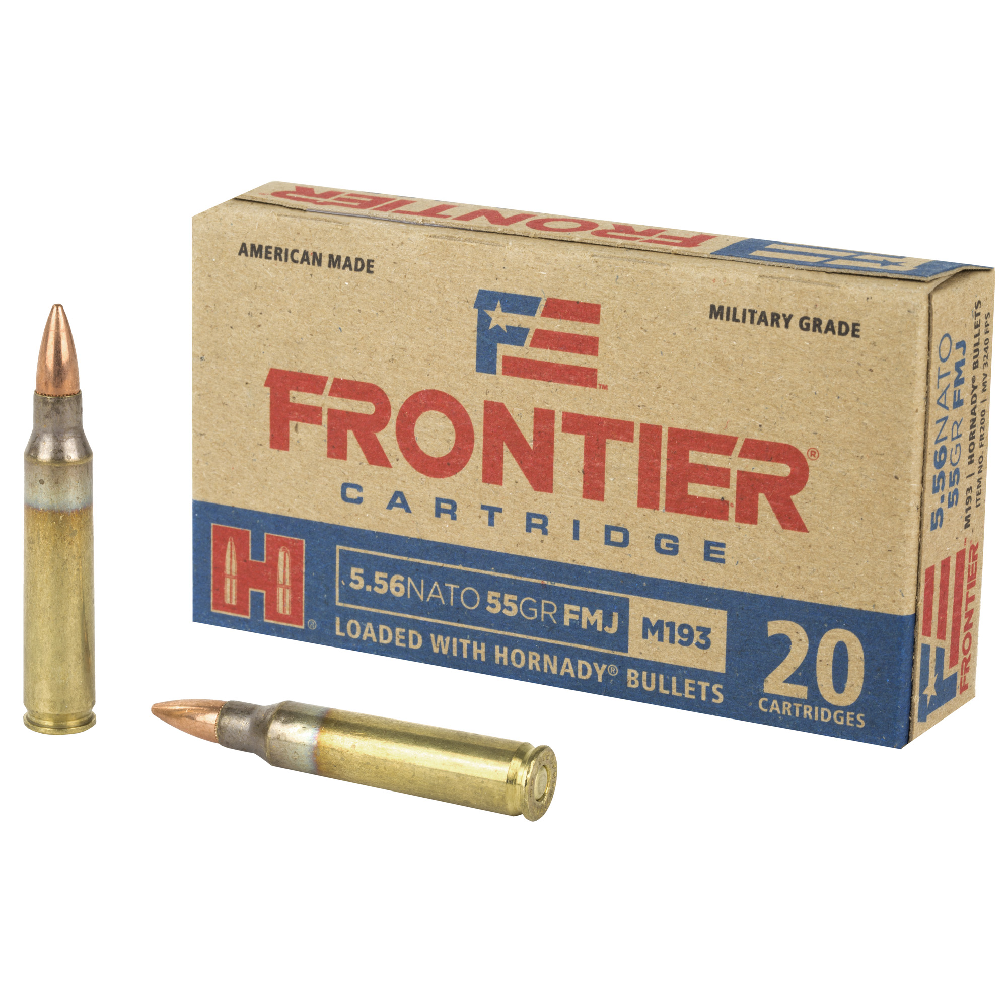 Frontier 556nato 55 Grain Fm193 20/500 bulk ammo product image
