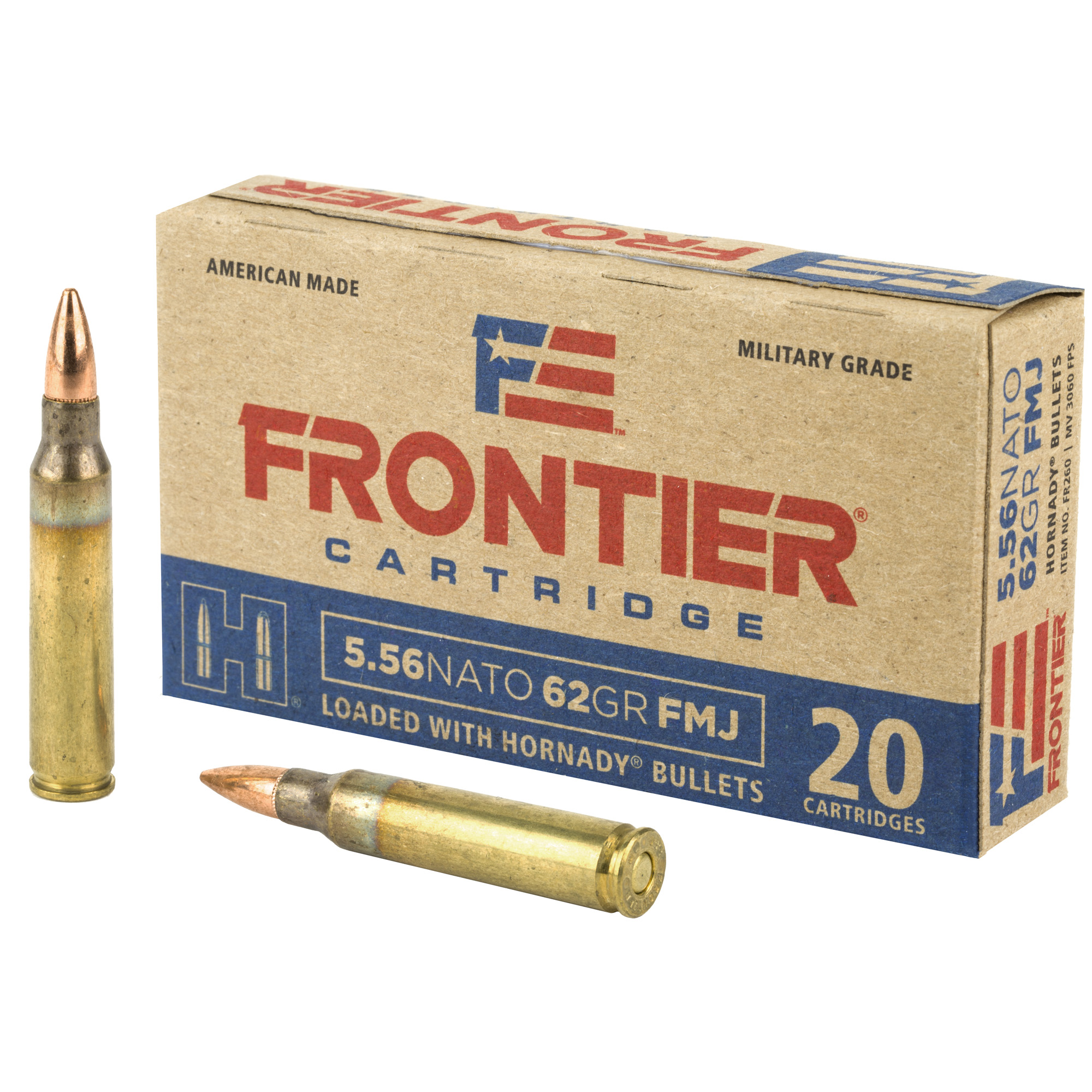 Frontier 556nato 62 Grain FMJ 20/500 bulk ammo product image