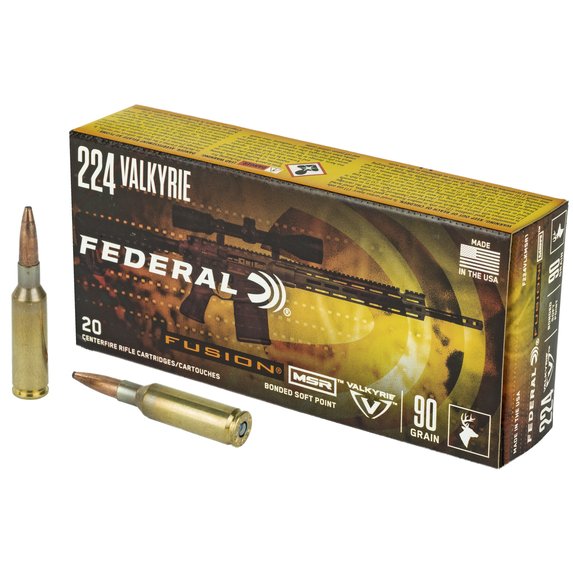 Fusion 224vlk 90 Grain 20/200 bulk ammo product image