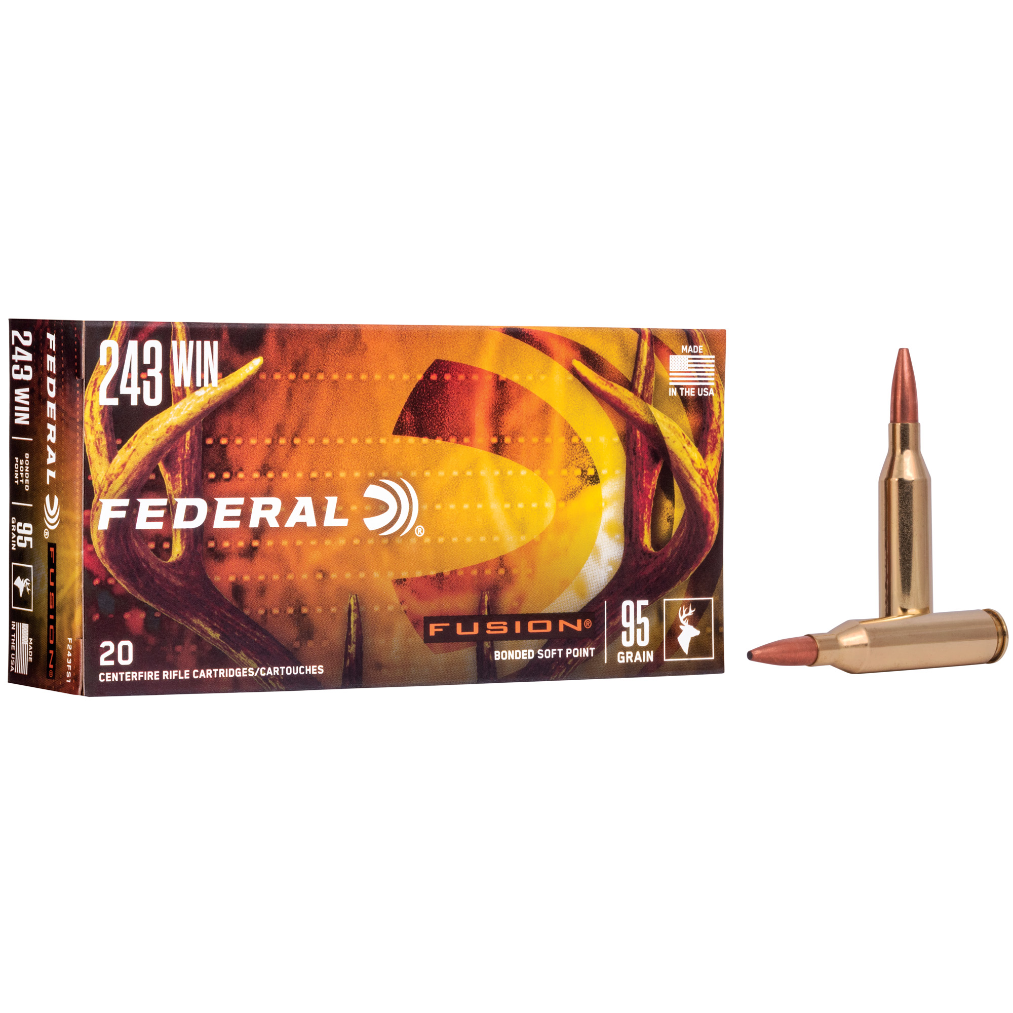 Fusion 243win 95 Grain 20/200 bulk ammo product image