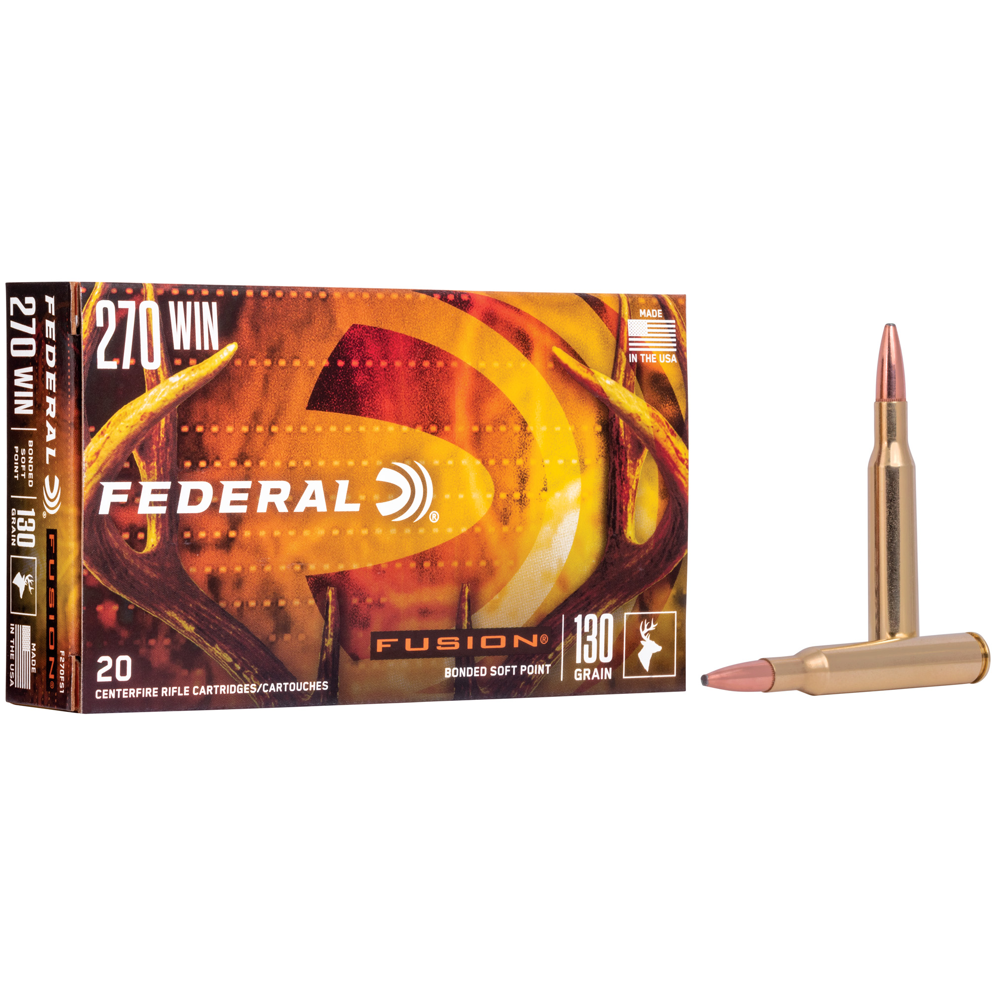 Fusion 270win 130 Grain 20/200 bulk ammo product image