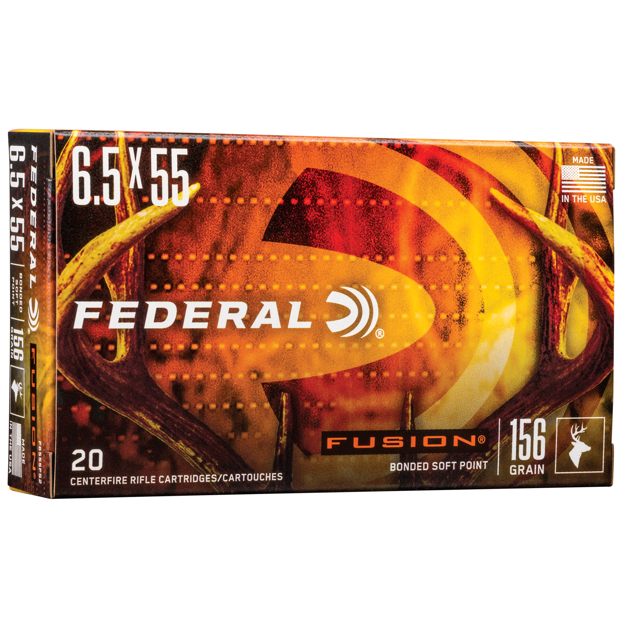 Fusion 6.5×55 Swdsh 156 Grain SP 20/200 bulk ammo product image