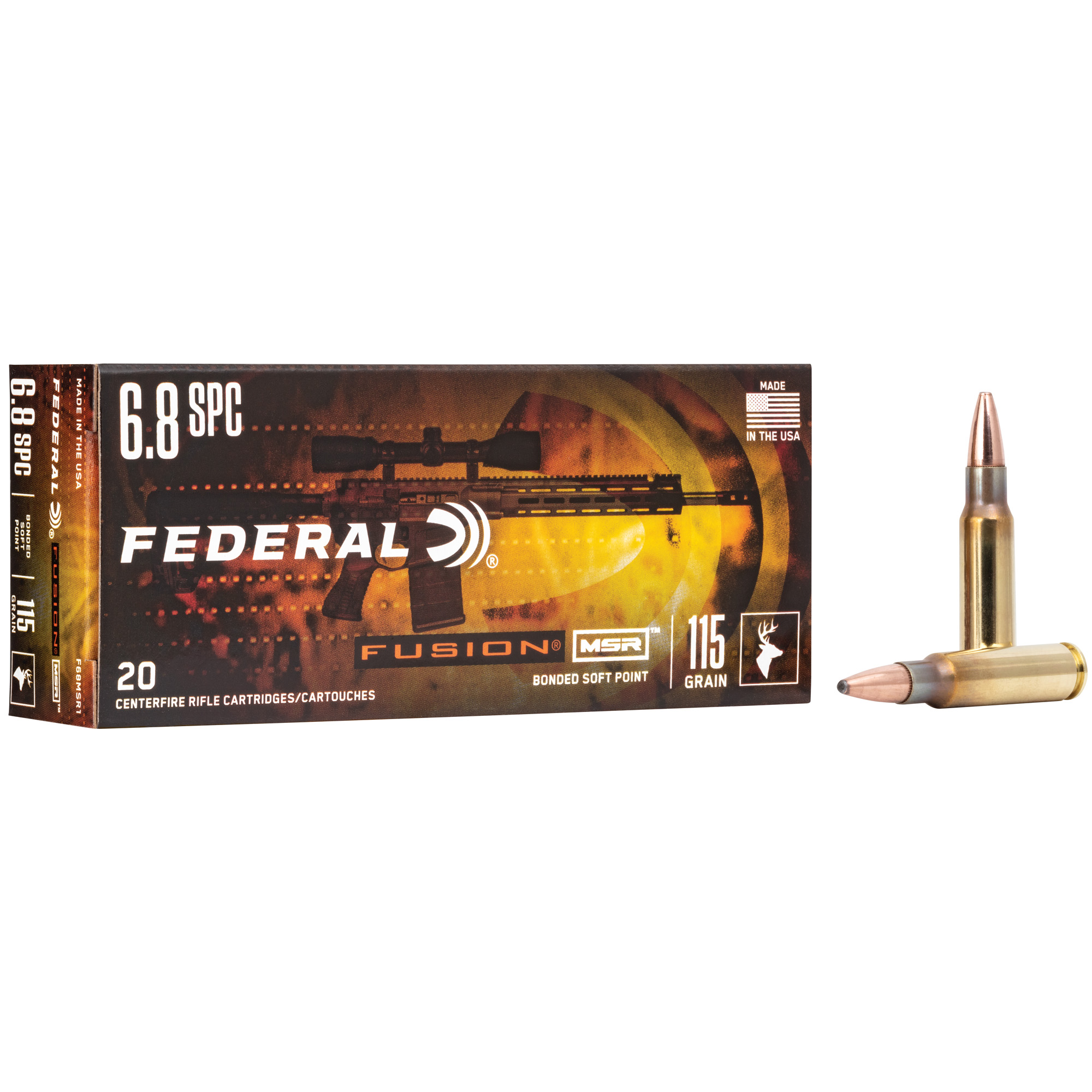 Fusion 6.8spc 115 Grain SP 20/200 bulk ammo product image