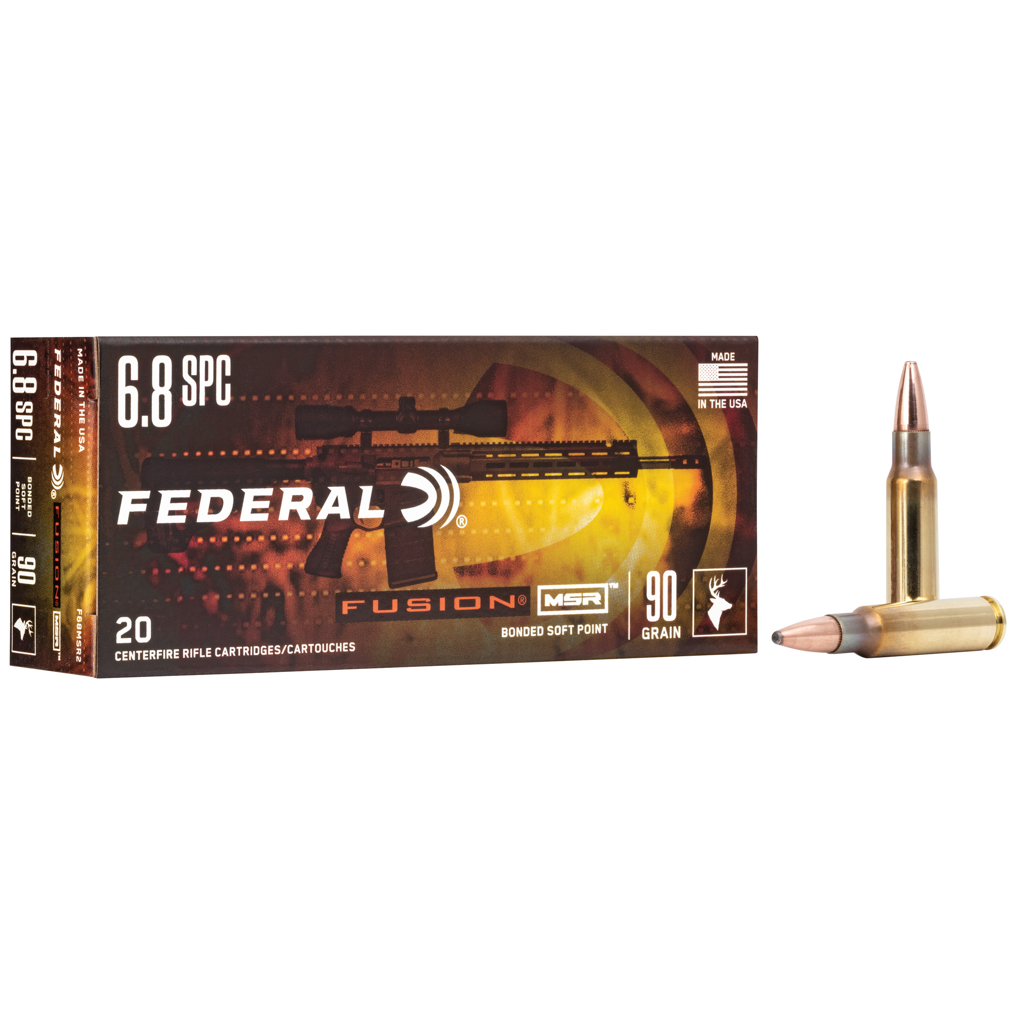 Fusion 6.8spc 90 Grain SP 20/200 bulk ammo product image