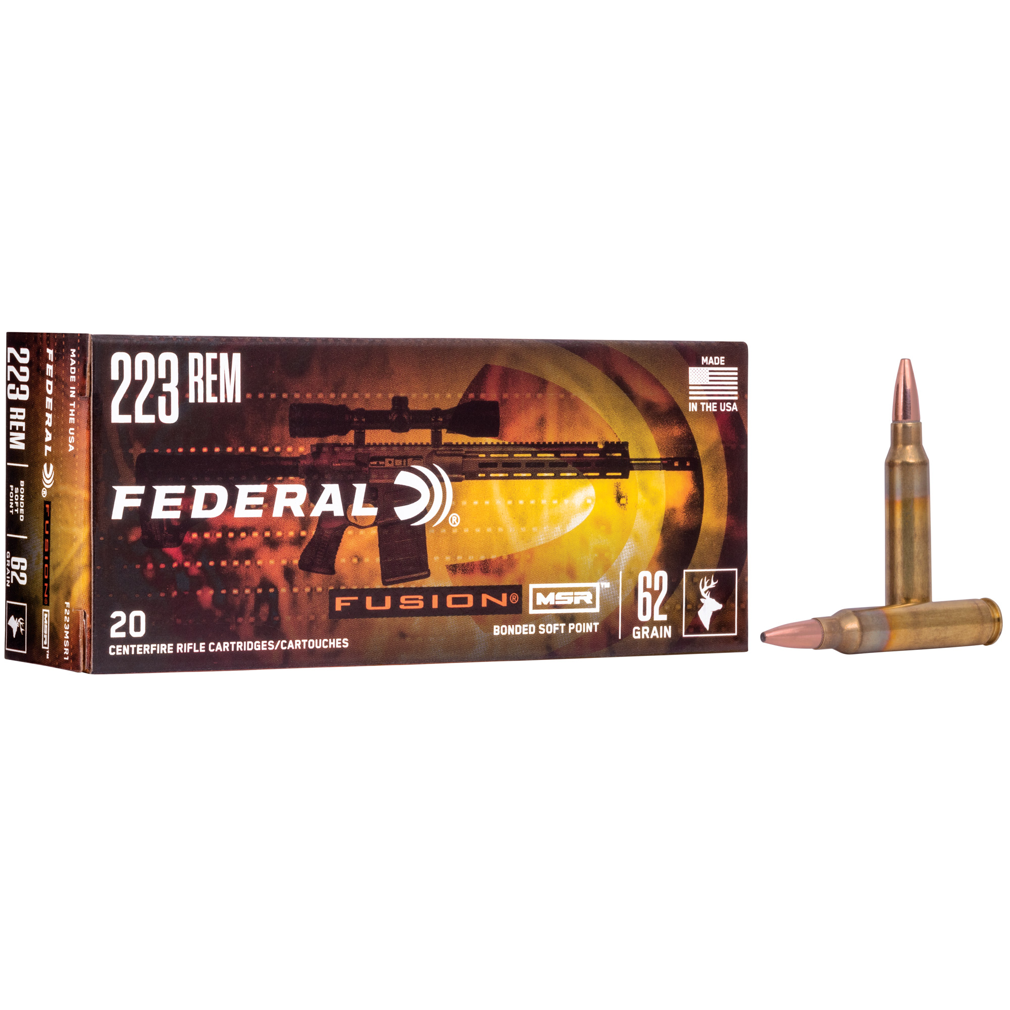 Fusion Msr 223rem 62 Grain SP 20/200 bulk ammo product image