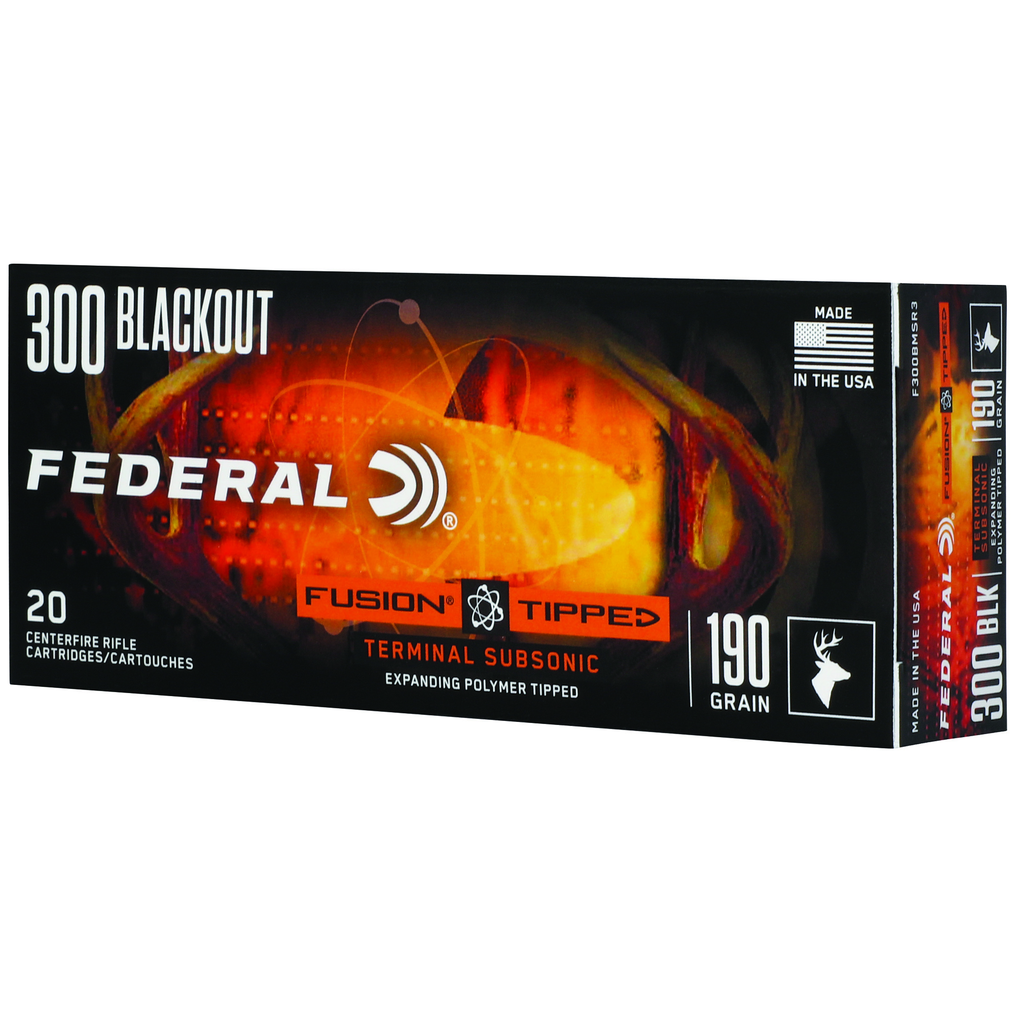 Fusion Tipped 300 BLK 190 Grain 20/200 bulk ammo product image