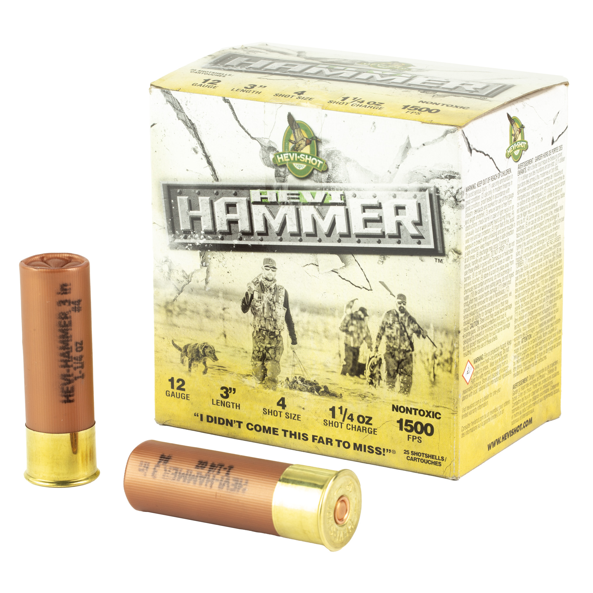 Hevi Hammer 12 Gauge 3″ #4 Shot 25/250 bulk ammo product image