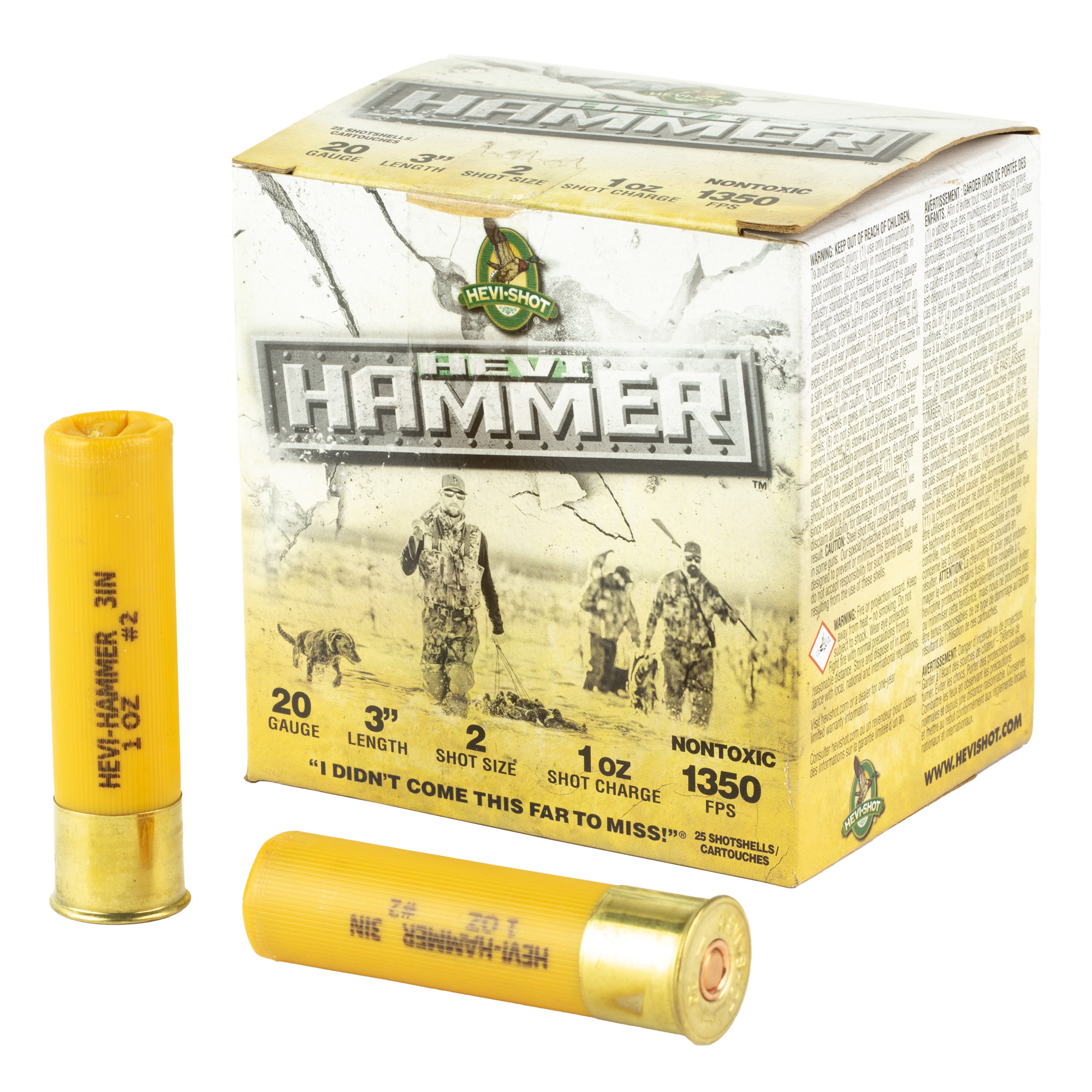 Hevi Hammer 20 Gauge 3″ #2 Shot 25/250 bulk ammo product image