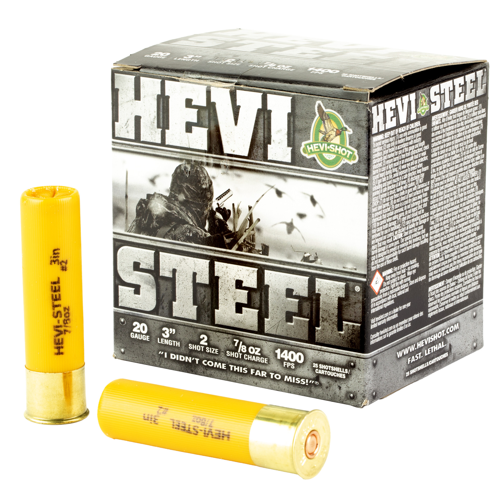 Hevi Steel 20 Gauge 3″ #2 Shot 25/250 bulk ammo product image