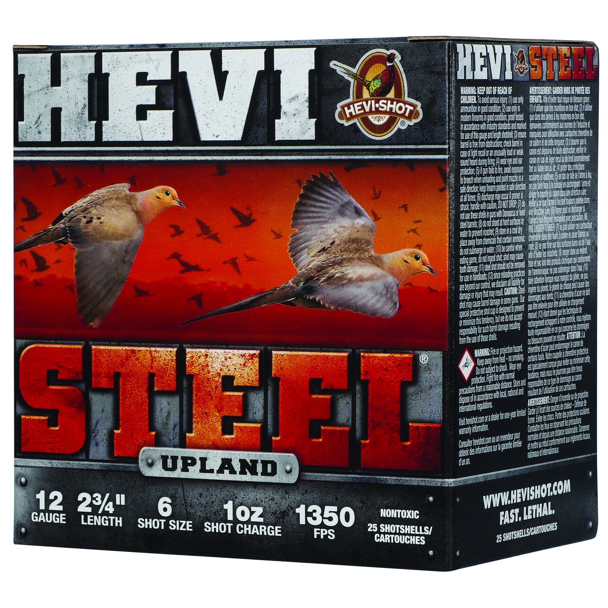 Hevi Stl Uplnd 12 Gauge 2.75″ #6 Shot 25/250 bulk ammo product image