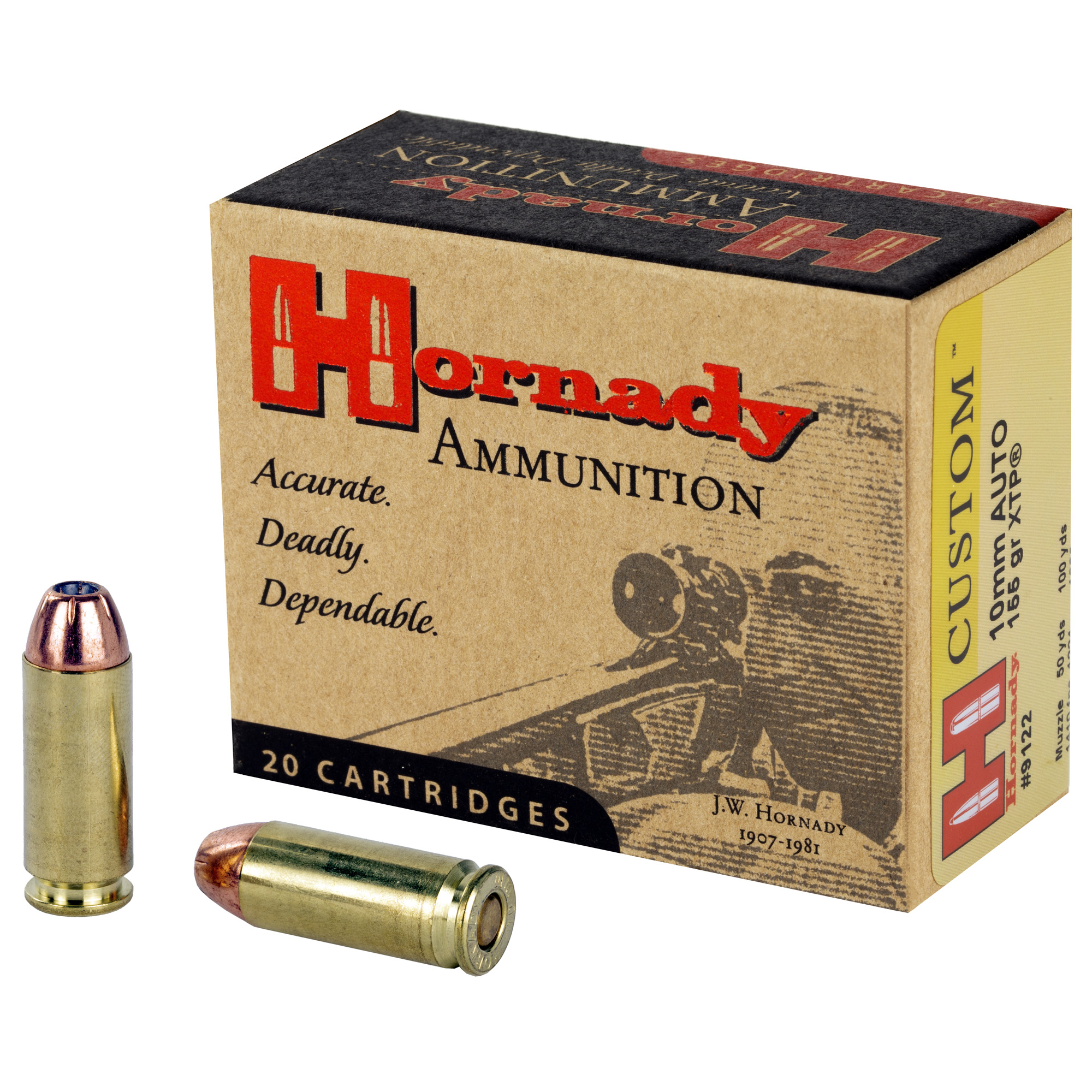 Hornady 10mm 155 Grain XTP 20/200 bulk ammo product image