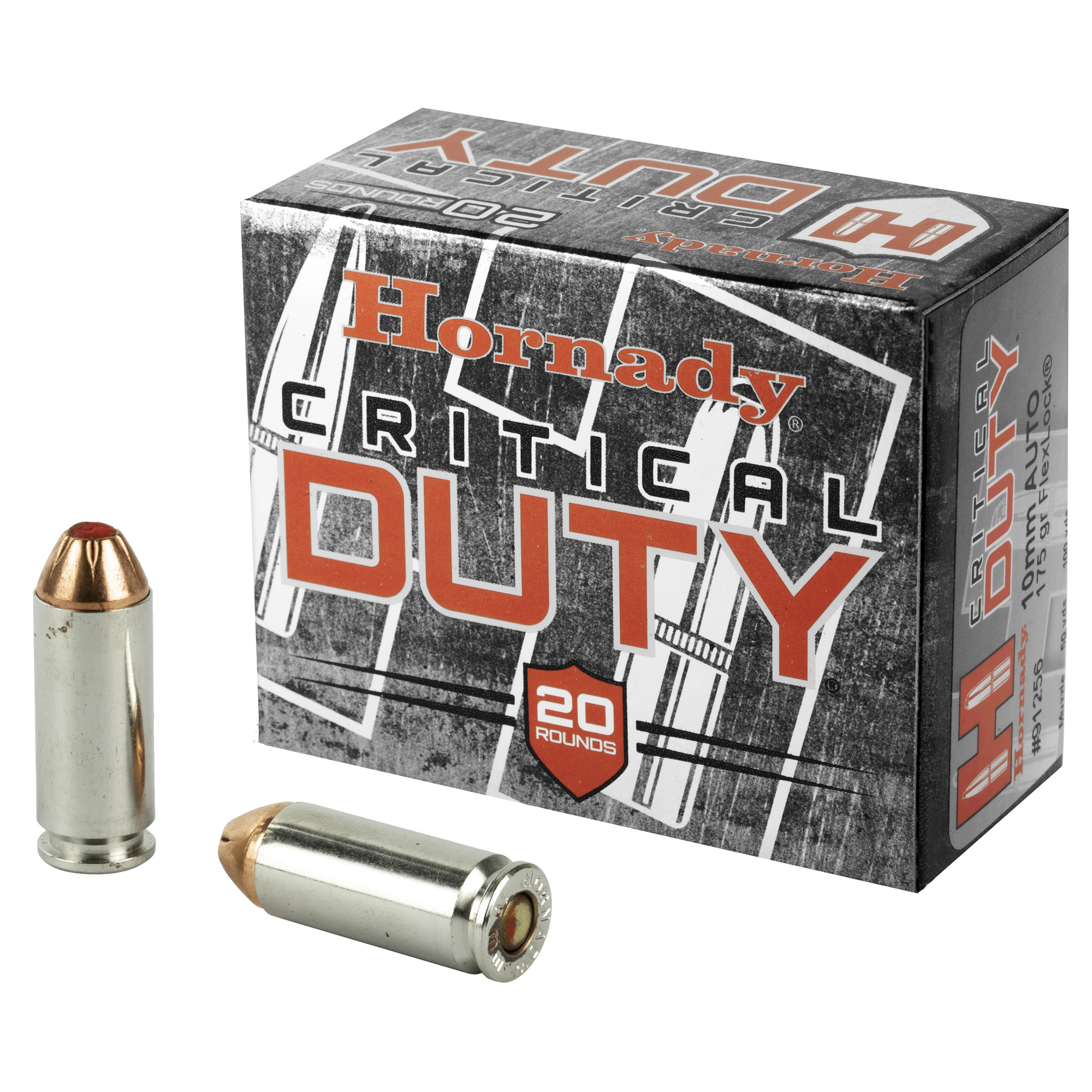 Hornady 10mm 175 Grain Crt Duty 20/200 bulk ammo product image