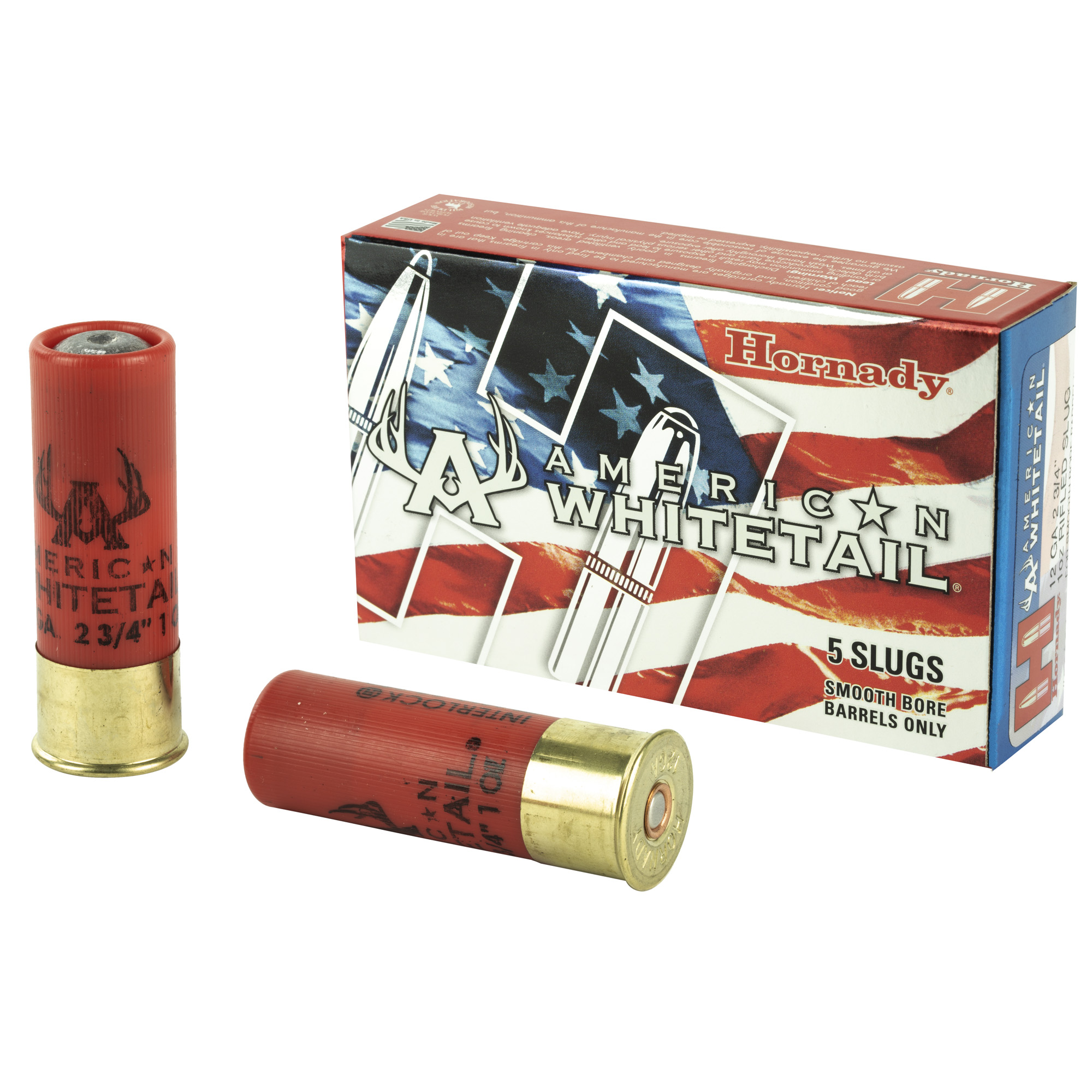 Hornady 12 Gauge Rifled Slug 1 oz American Whitetail 5/100 bulk ammo product image