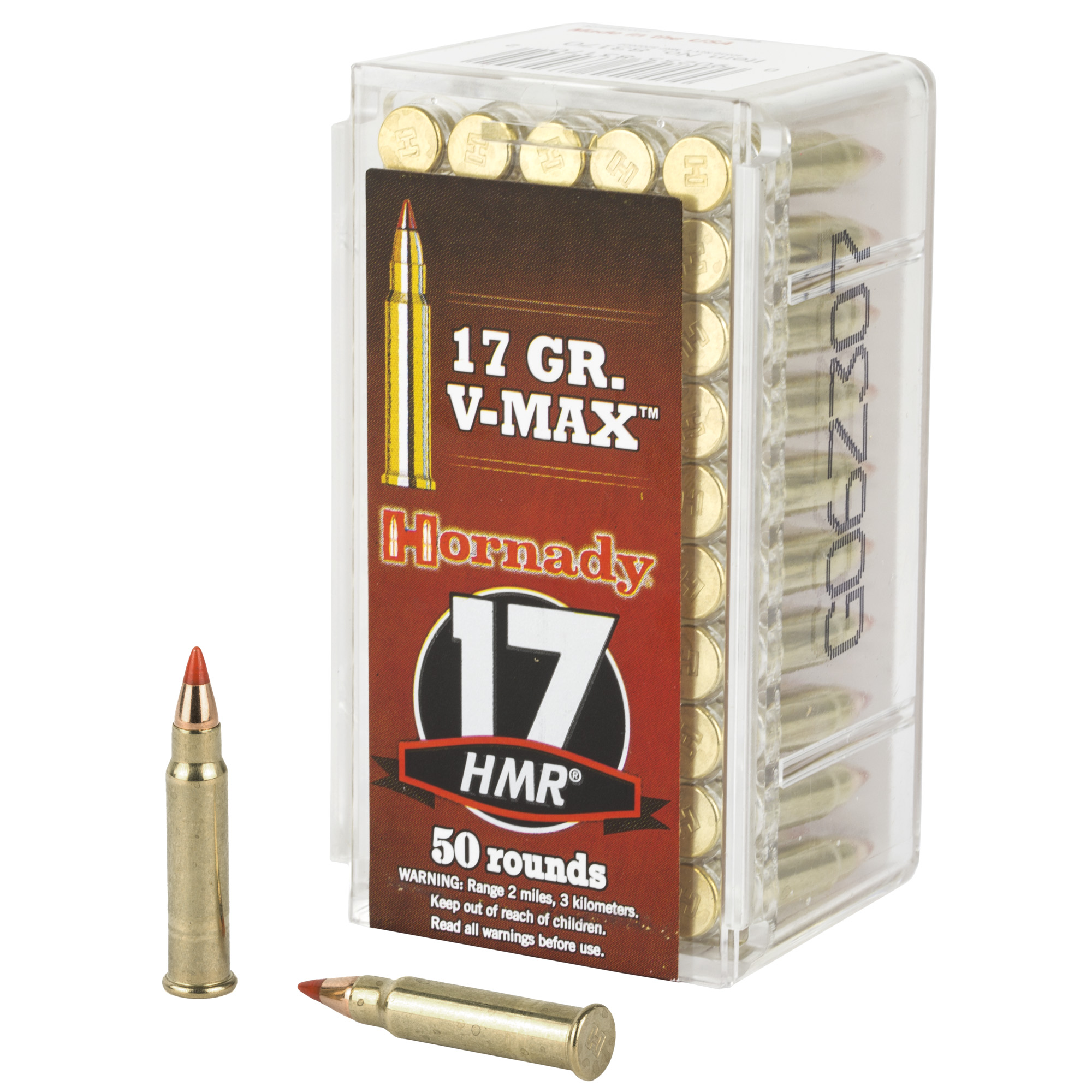 Hornady 17 HMR 17 Grain V-MAX 50/2000 bulk ammo product image