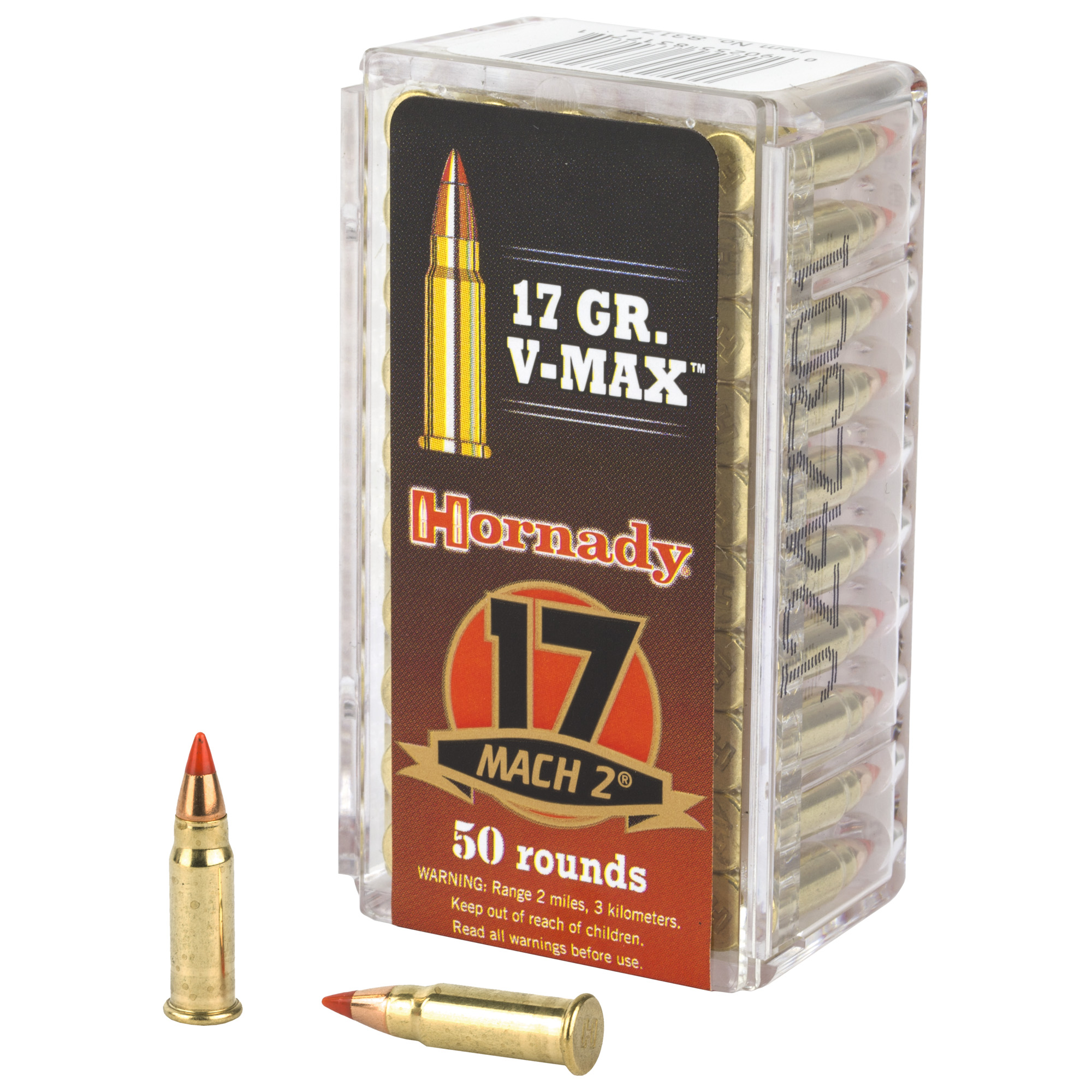 Hornady 17hm2 17 Grain V-MAX 50/5000 bulk ammo product image