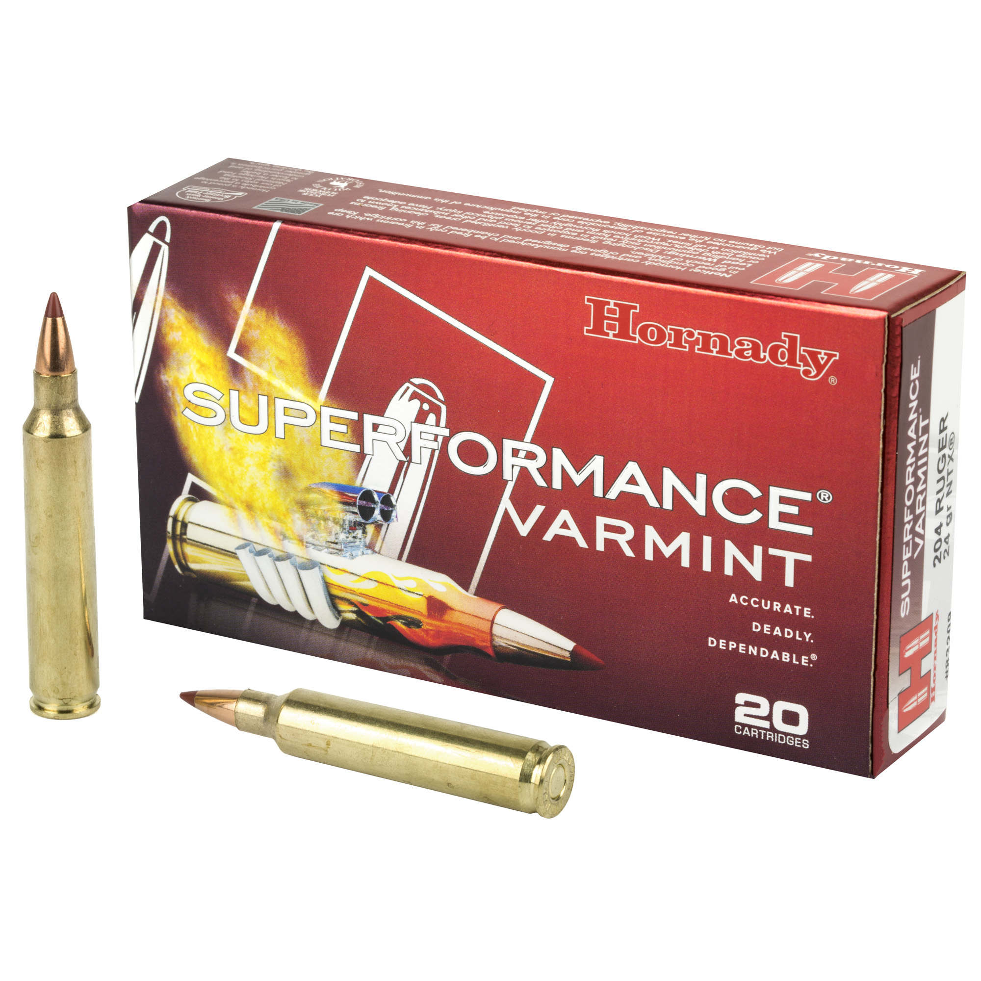 Hornady 204rug 24 Grain NTX 20/200 bulk ammo product image