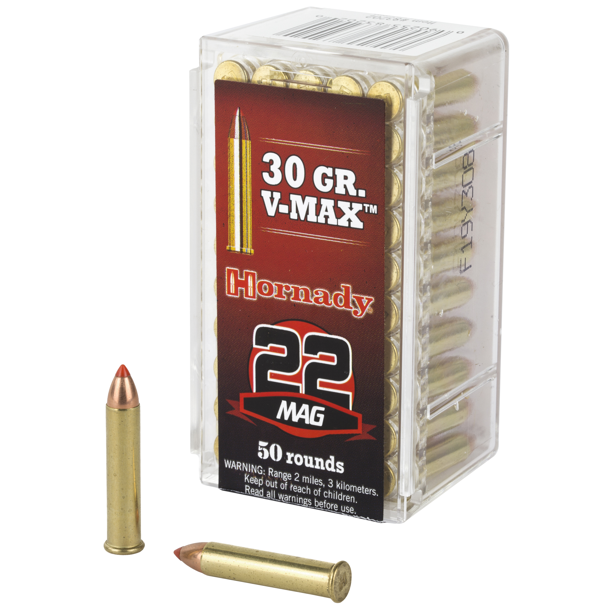 Hornady 22 WMR 30r V-MAX 50/2000 bulk ammo product image
