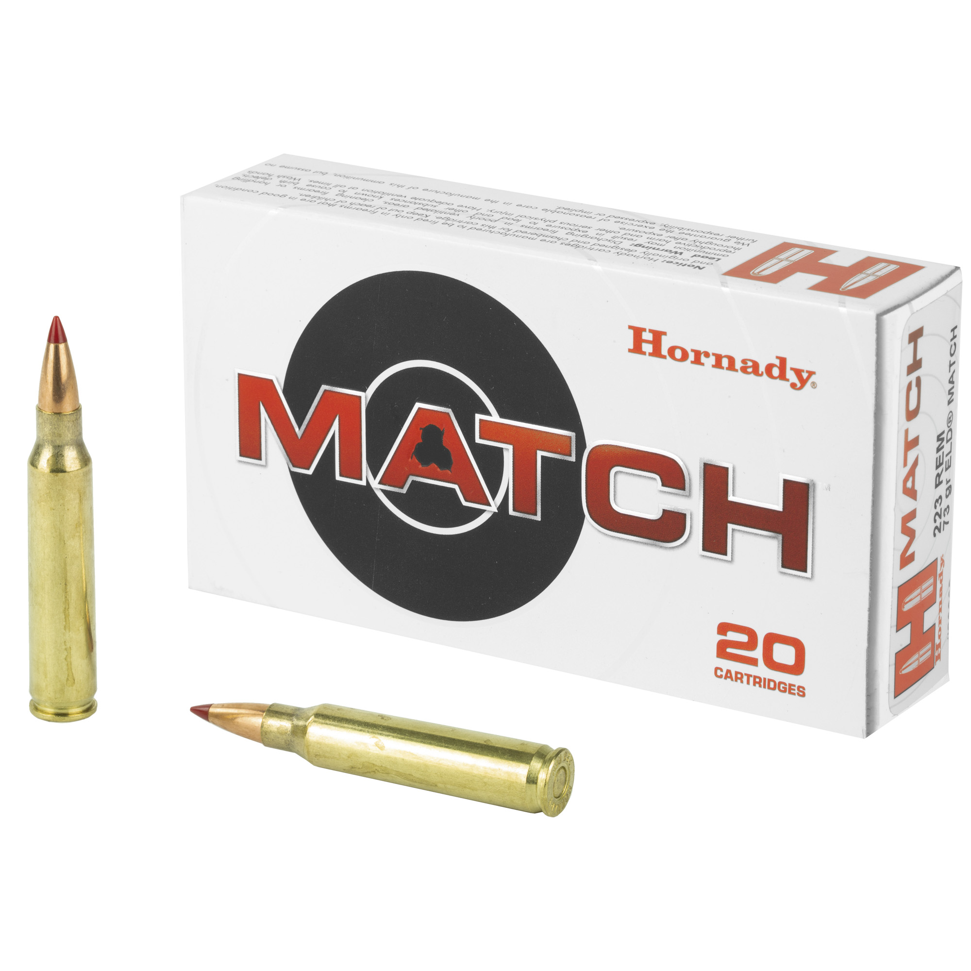 Hornady 223rem 73 Grain ELD-M 20/200 bulk ammo product image