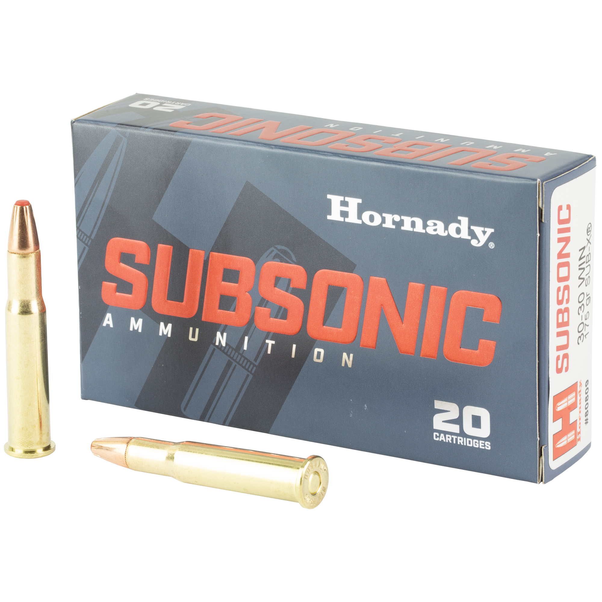 Hornady 30-30 Win 175 Grain Subsonic-X 20/200 bulk ammo product image