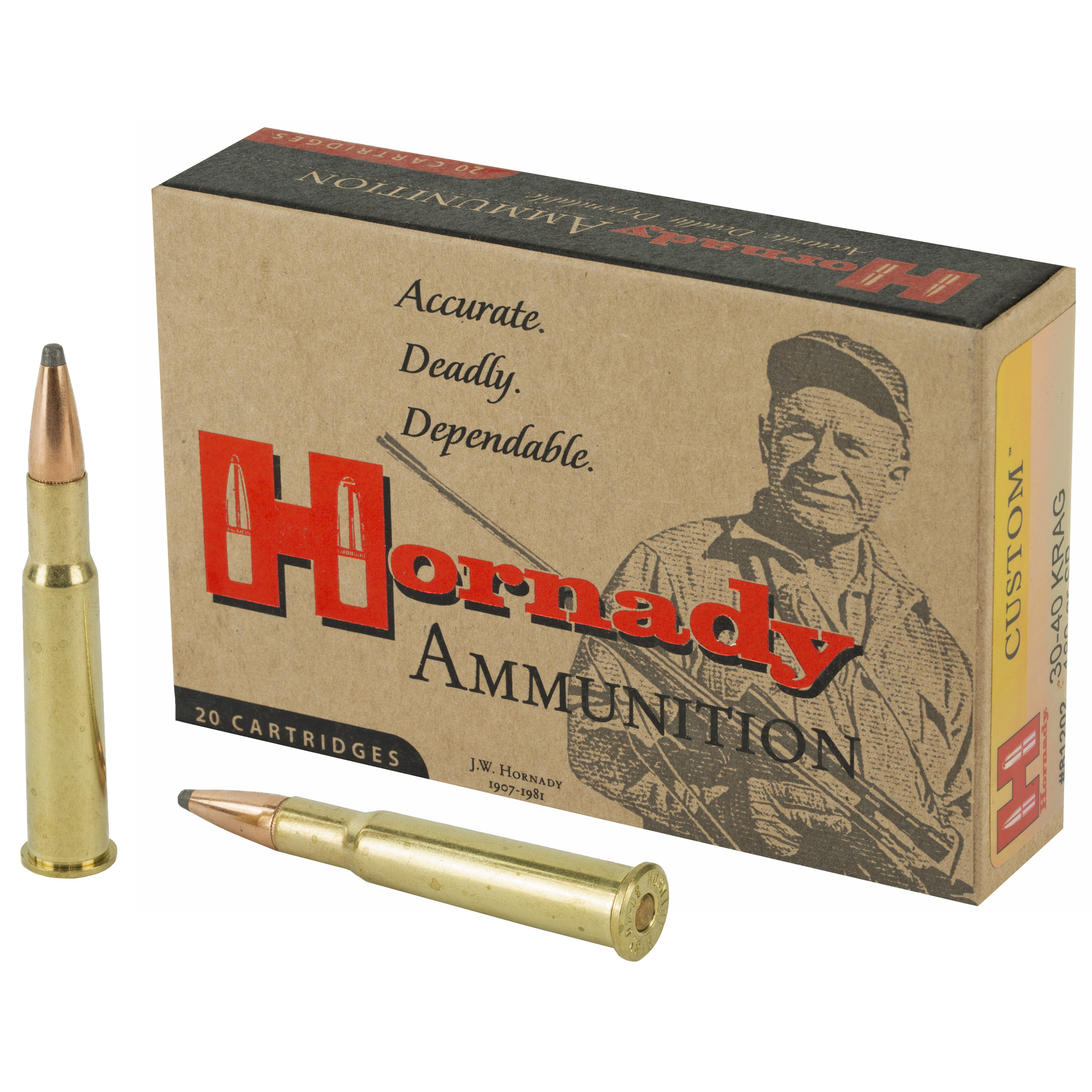 Hornady 30-40 Krag 180 Grain SP 20/200 bulk ammo product image