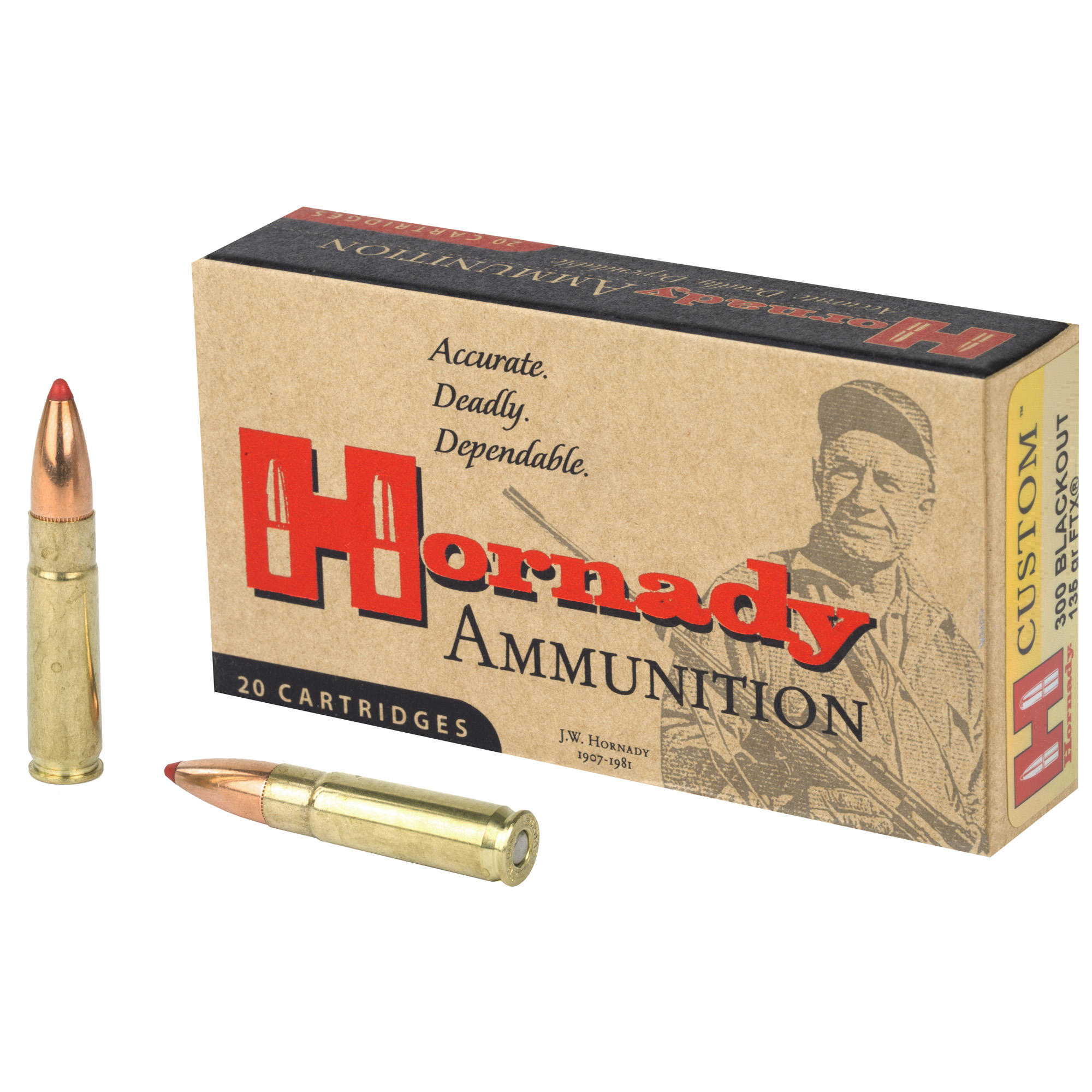 Hornady 300 BLK 135 Grain FTX 20/200 bulk ammo product image