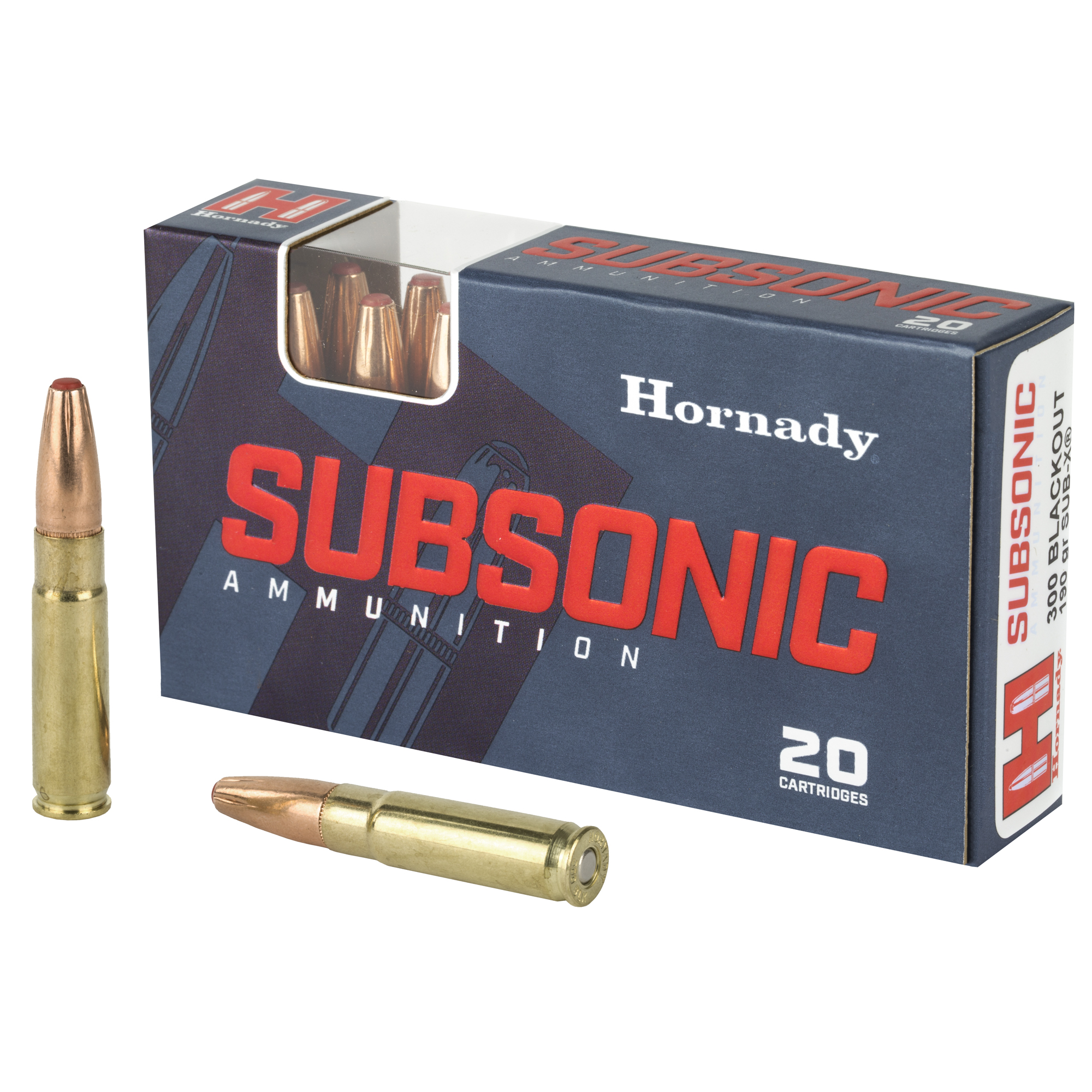 Hornady 300 BLK 190 Grain Subsonic-X 20/200 bulk ammo product image