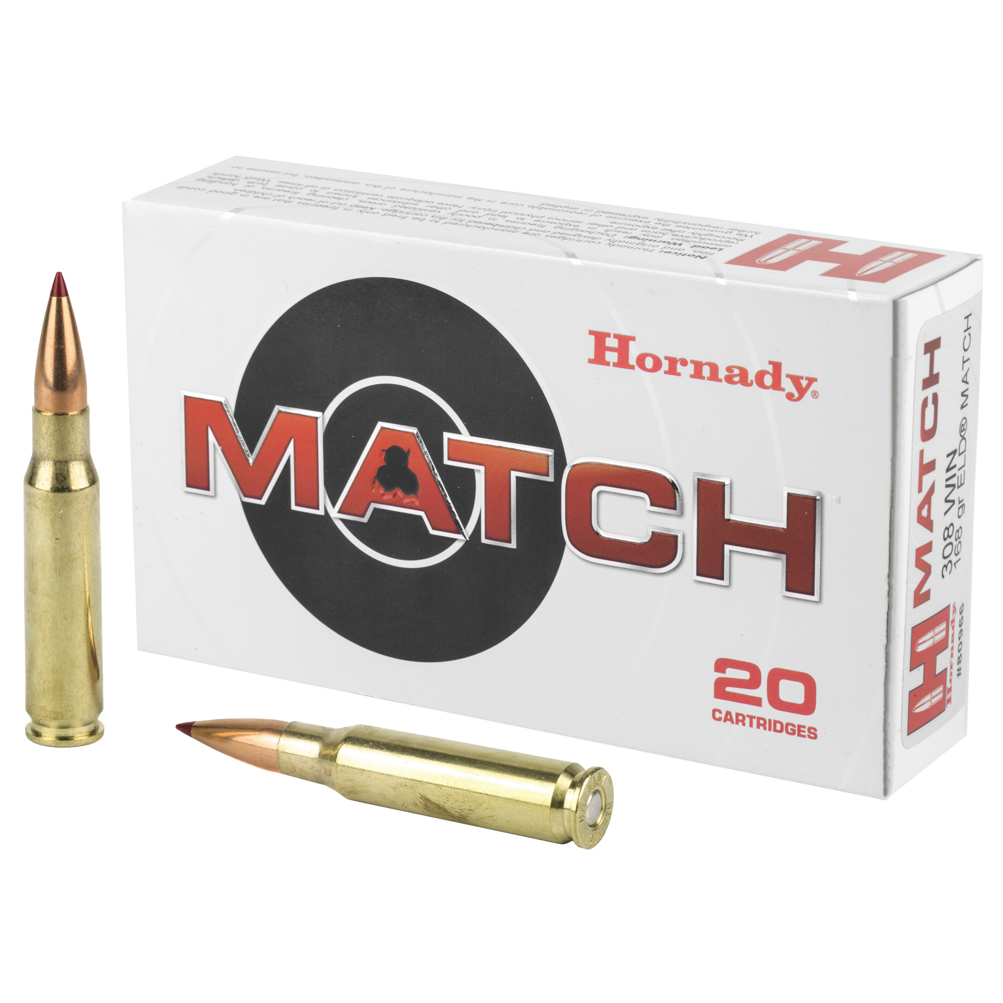 Hornady 308win 168 Grain ELD-M 20/200 bulk ammo product image
