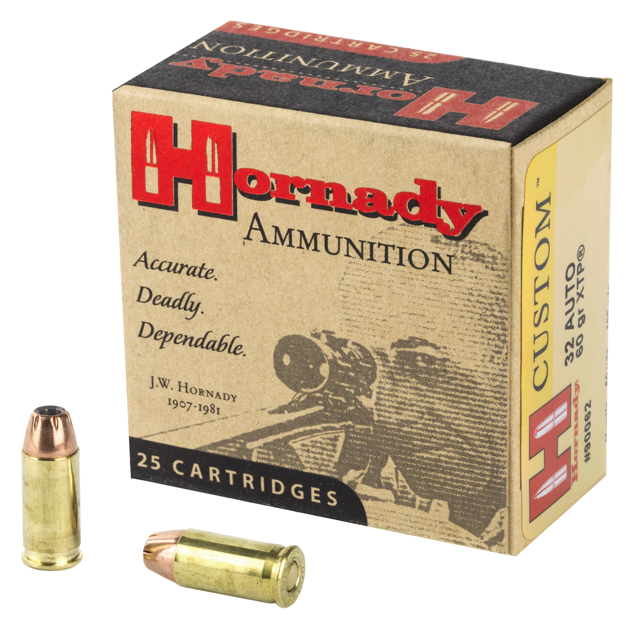 Hornady 32acp 60 Grain Jhp/xtp 25/250 bulk ammo product image