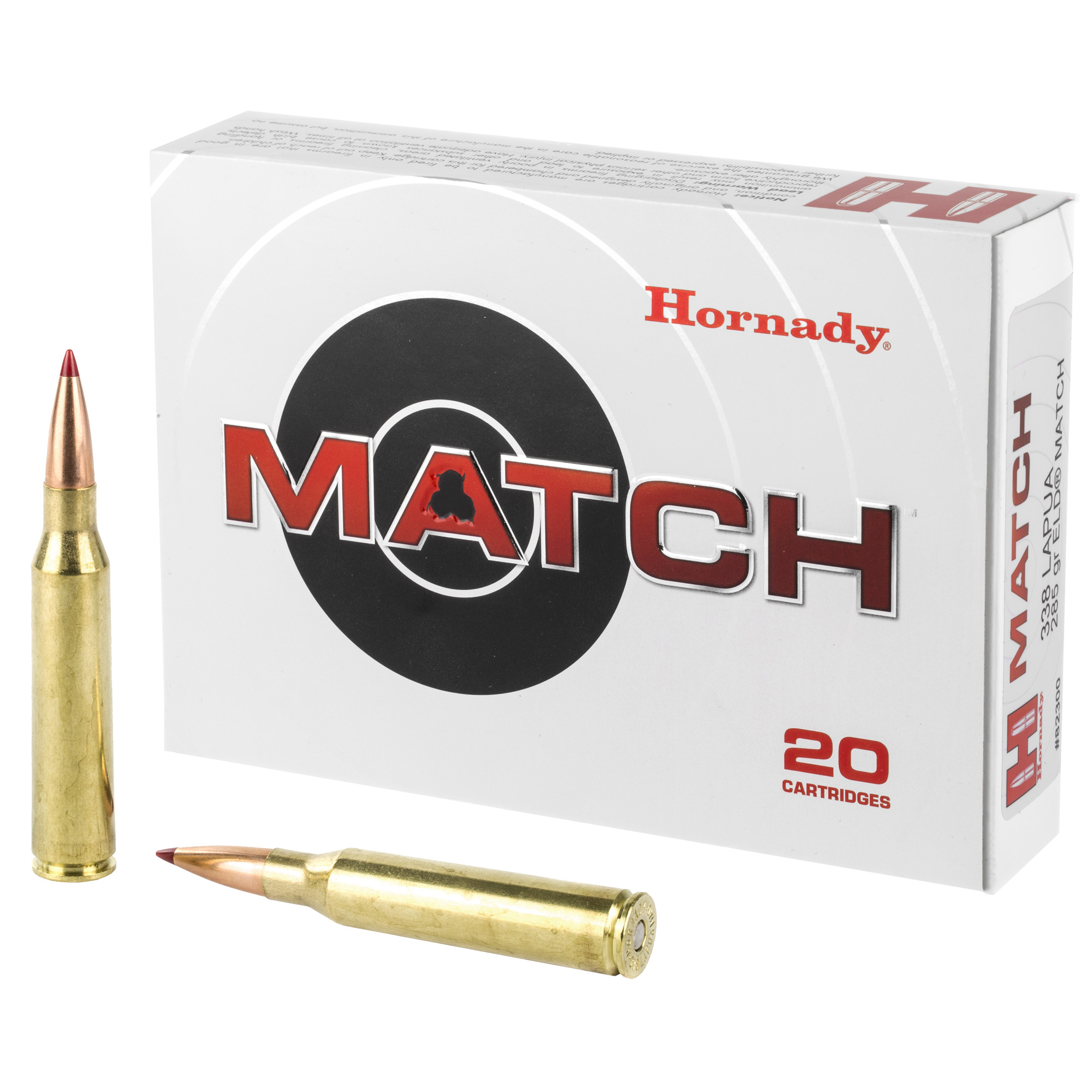 Hornady 338 Lapua 285 Grain Eld 20/120 bulk ammo product image