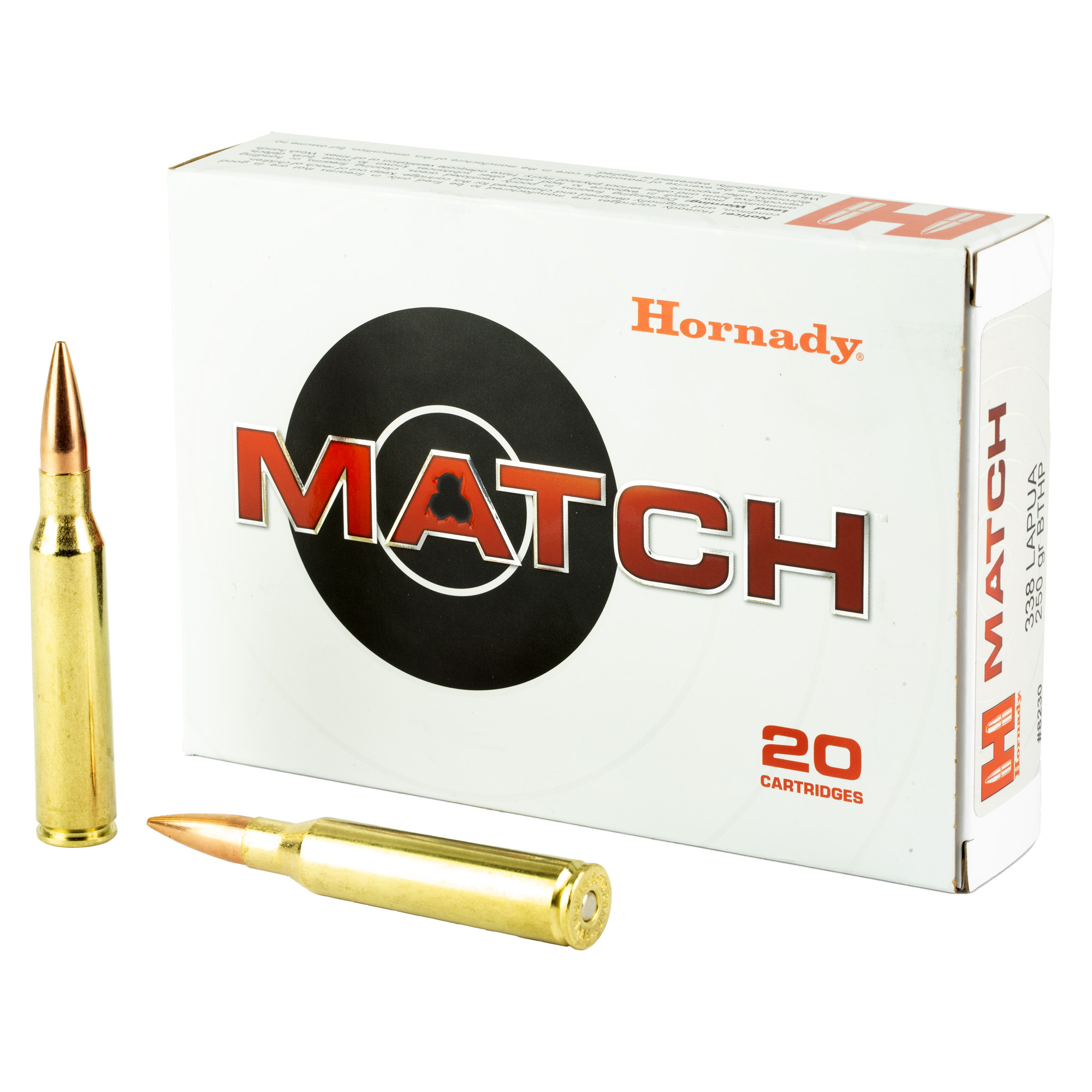 Hornady 338lapua 250 Grain BTHP 20/120 bulk ammo product image