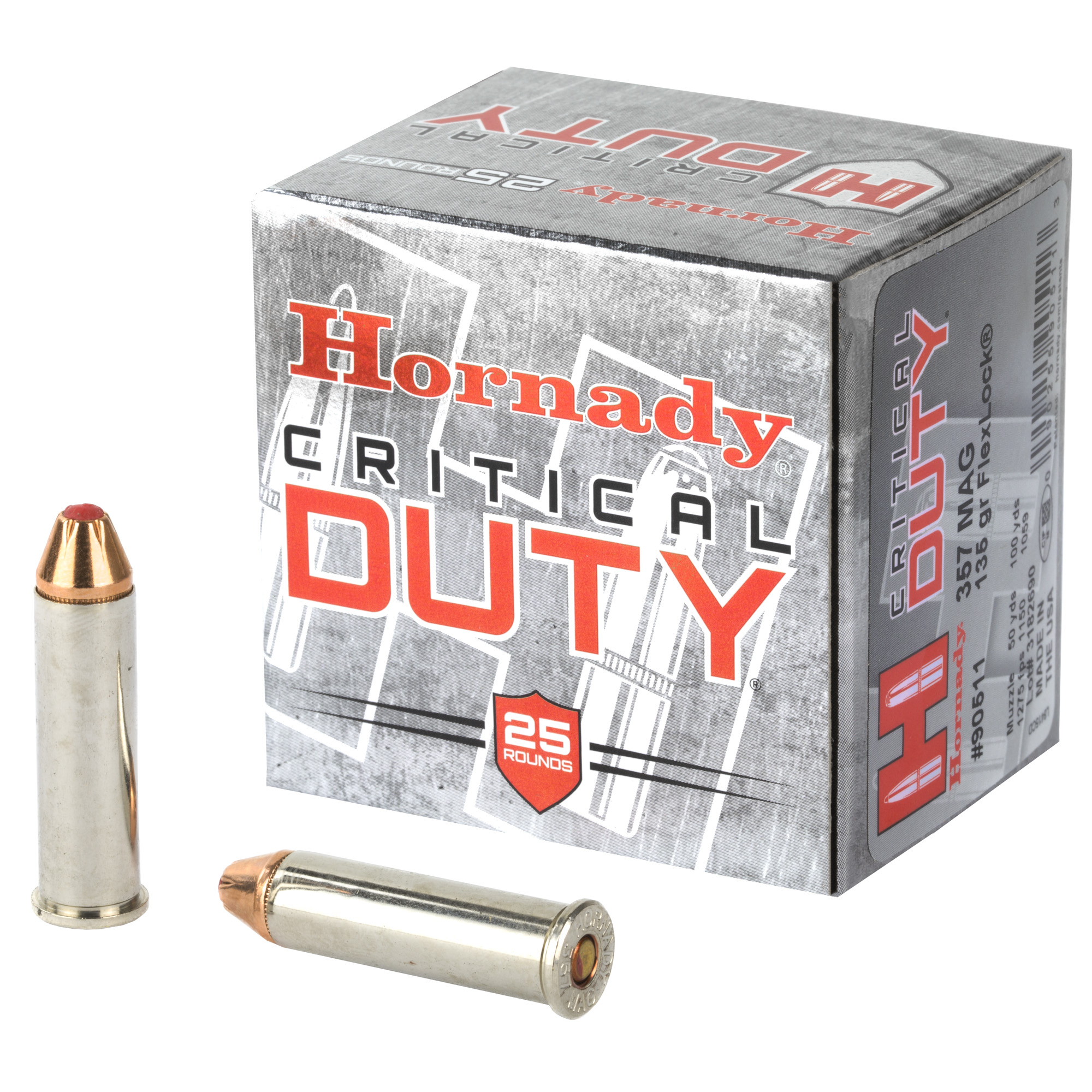 Hornady 357mag 135 Grain Crt Duty 25/250 bulk ammo product image
