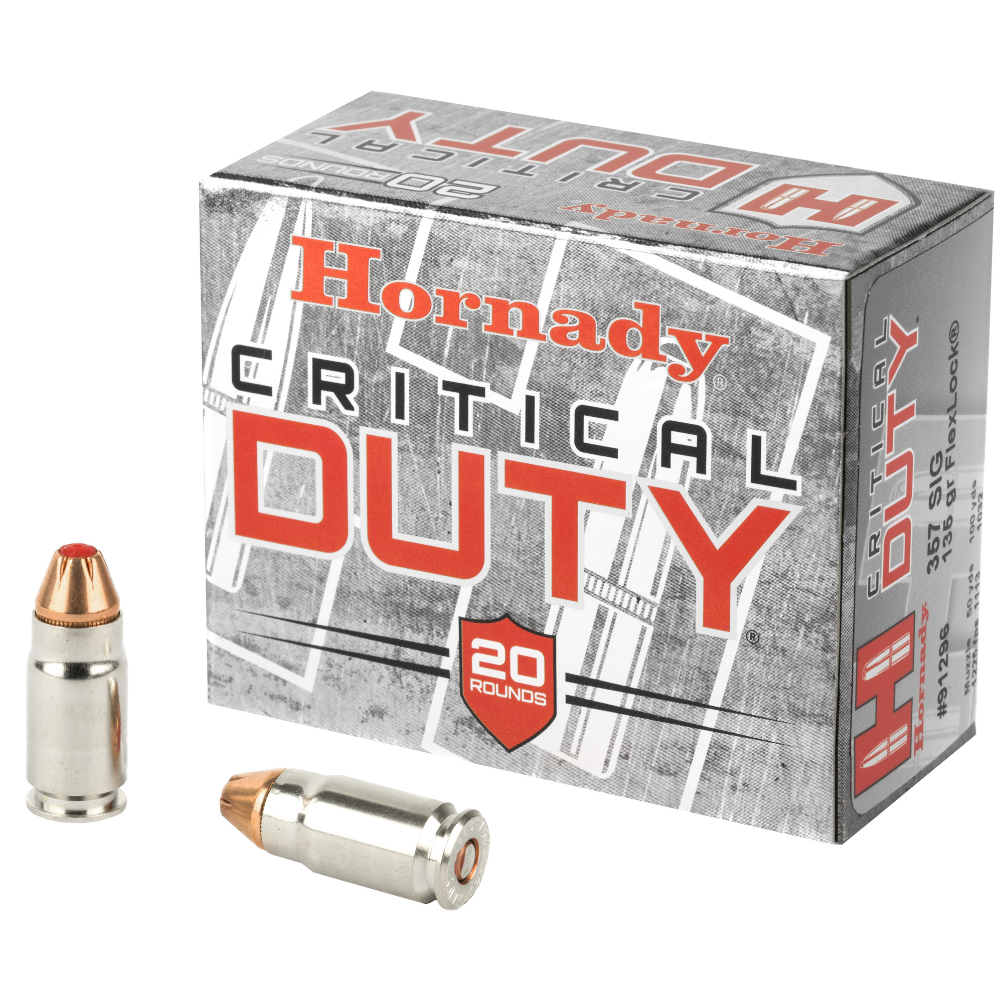 Hornady 357sig 135 Grain Crt Duty 20/200 bulk ammo product image
