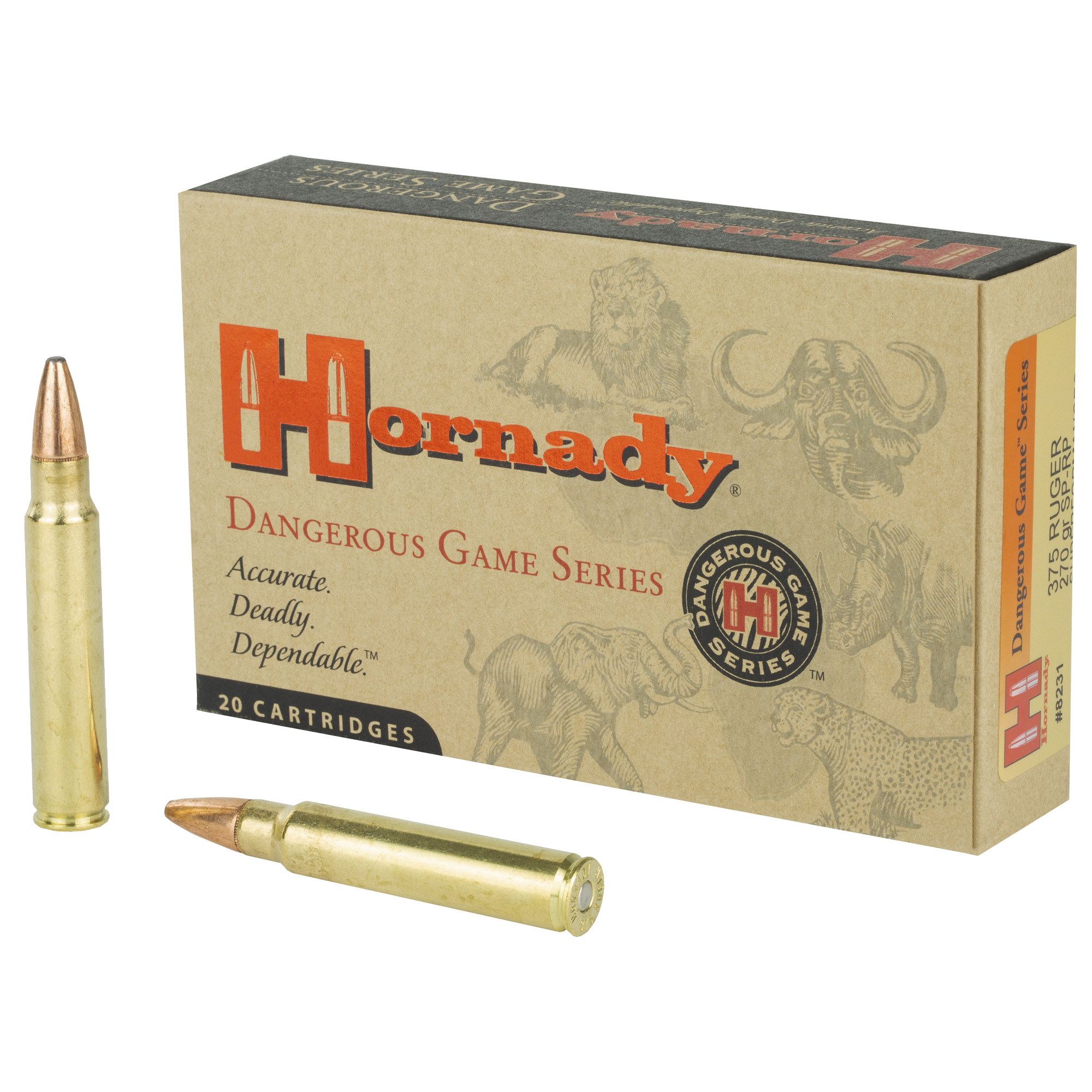 Hornady 375rug 270 Grain SP-Rp 20/120 bulk ammo product image
