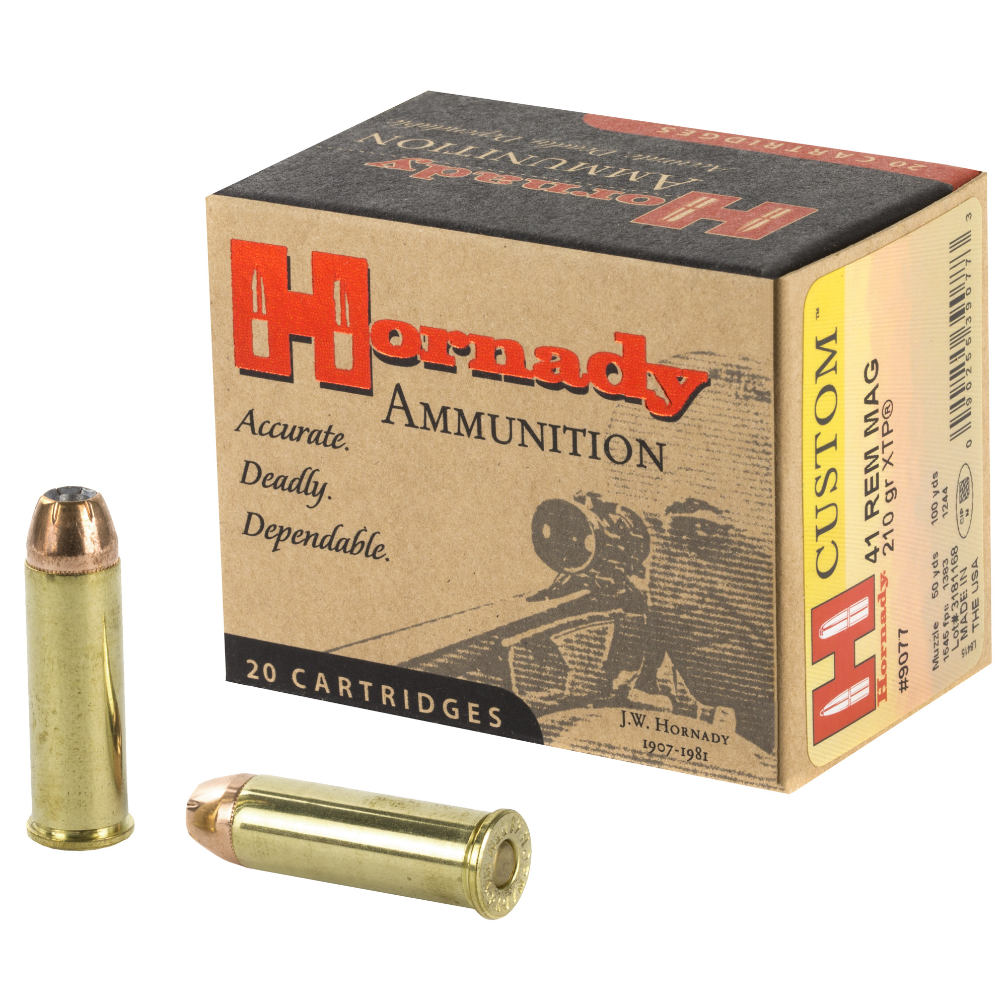 Hornady 41mag 210 Grain XTP 20/200 bulk ammo product image
