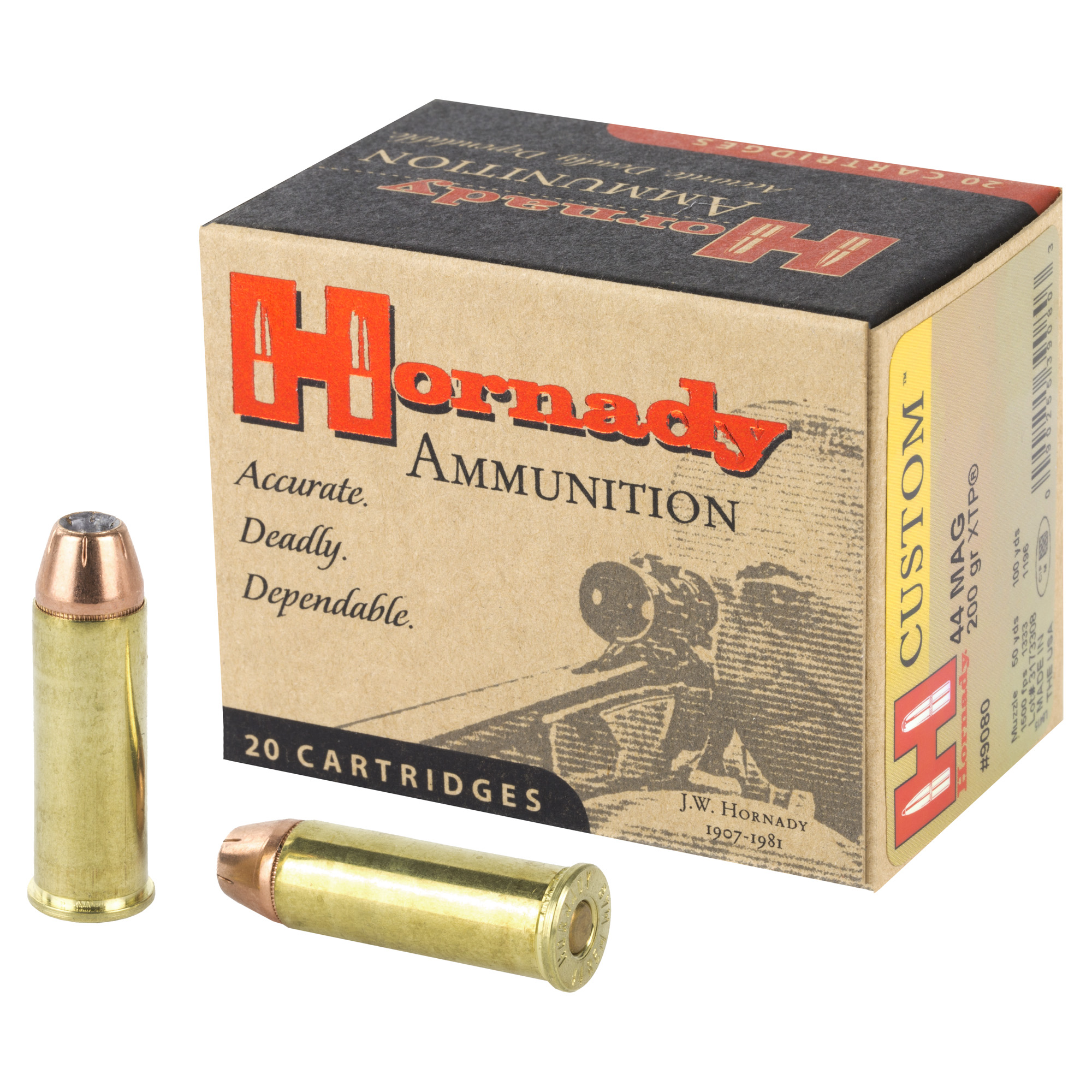 Hornady 44mag 200 Grain XTP 20/200 bulk ammo product image
